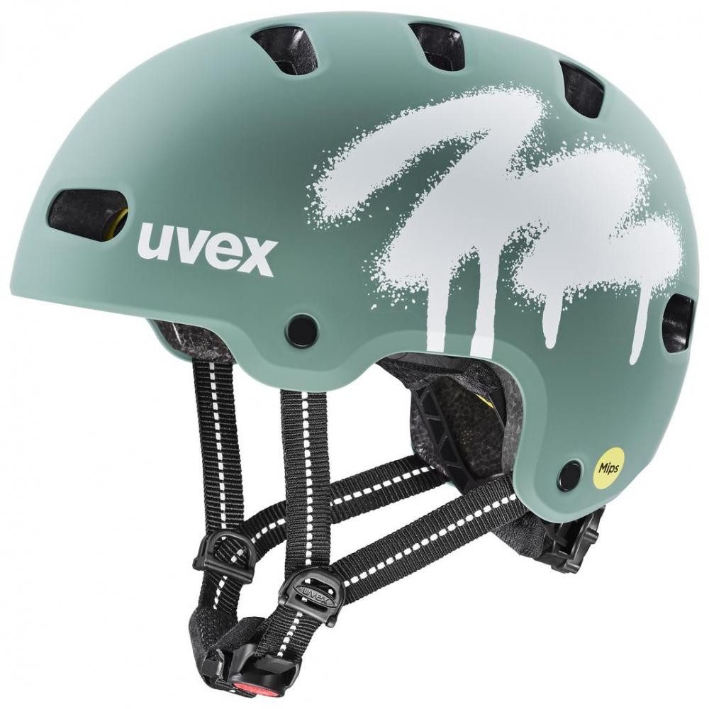 Uvex Kinderfahrradhelm uvex kid 4 style MIPS spray sage green matt, 55-58