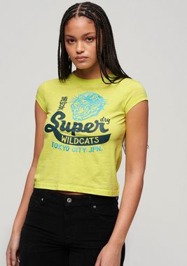 Superdry Kurzarmshirt VARSITY BURNOUT CAP SLV TEE