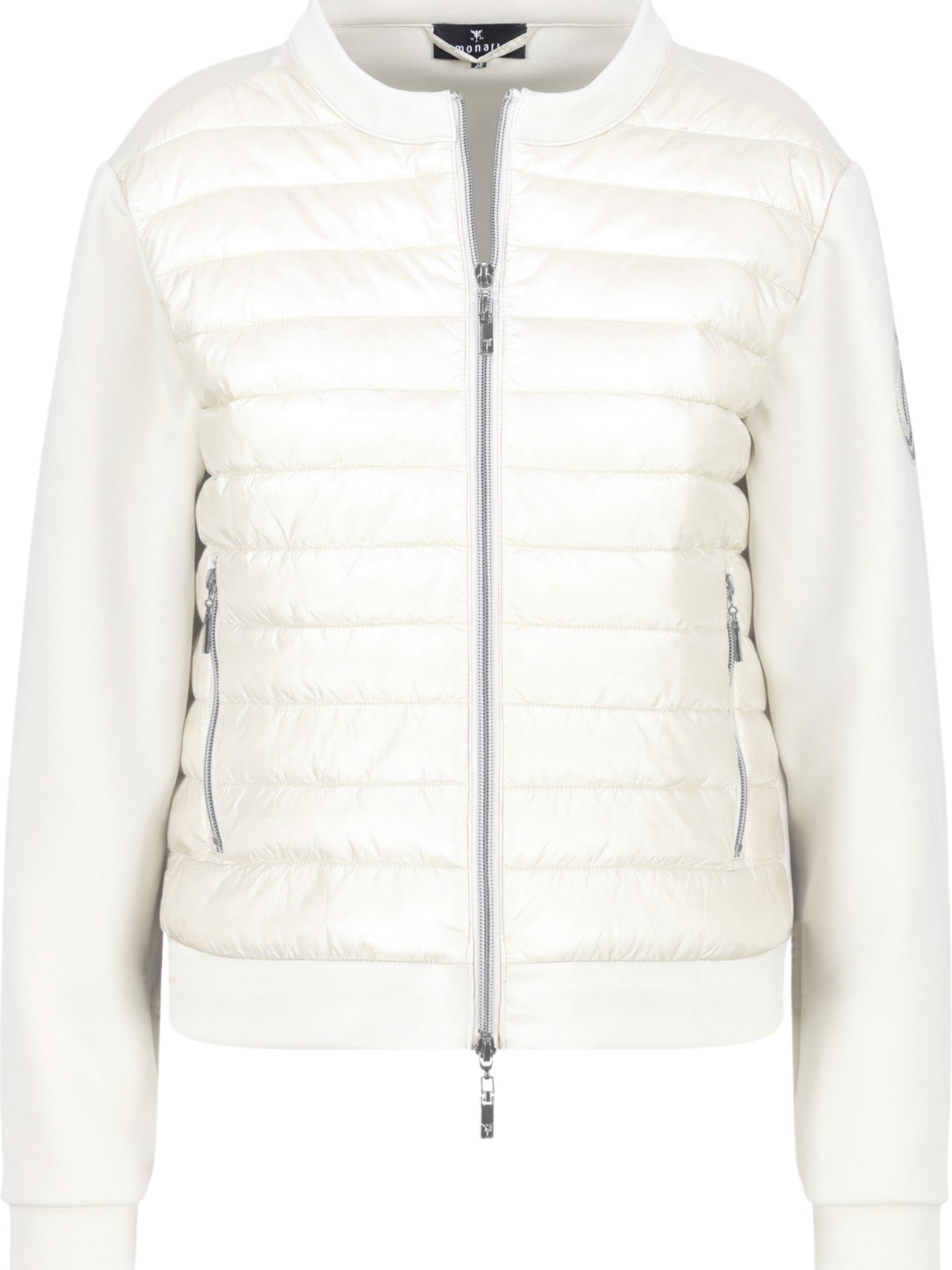 Monari Kurzjacke weiß,Outdoor,Polyamid,Unifarben,Rundhals,Lang,Regular Fit