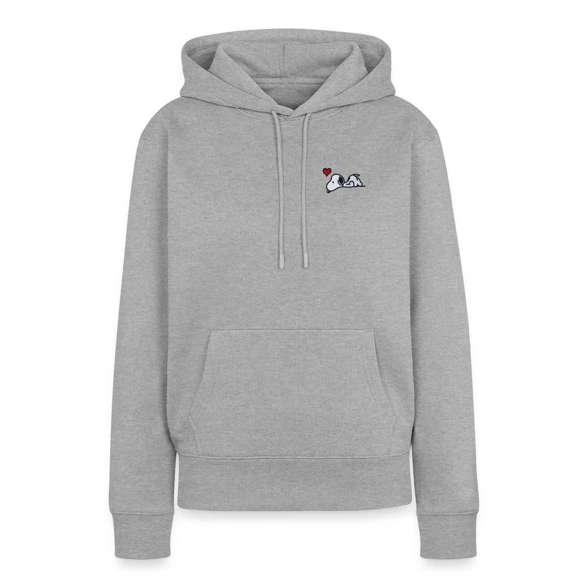 Spreadshirt Hoodie Peanuts Snoopy Liebe Herz Love Stick Damen Premium Hoodie (1-tlg)