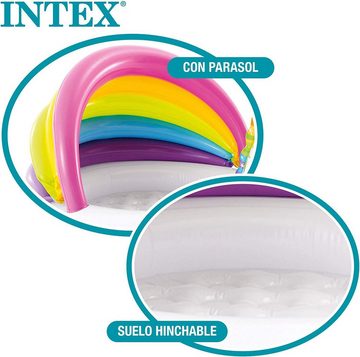Intex Planschbecken Unicorn Babypool in süßem Einhorndesign, ‎Tragbar, Leichtgewichtig, Aufblasbar, Zusammenklappbar
