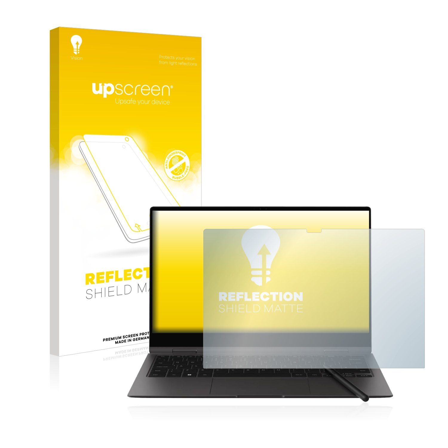 upscreen Displayschutzfolie Schutzfolie für Samsung Galaxy Book2 Pro 360 13.3", Displayschutz Schutz Folie Matt Entspiegelungsfolie
