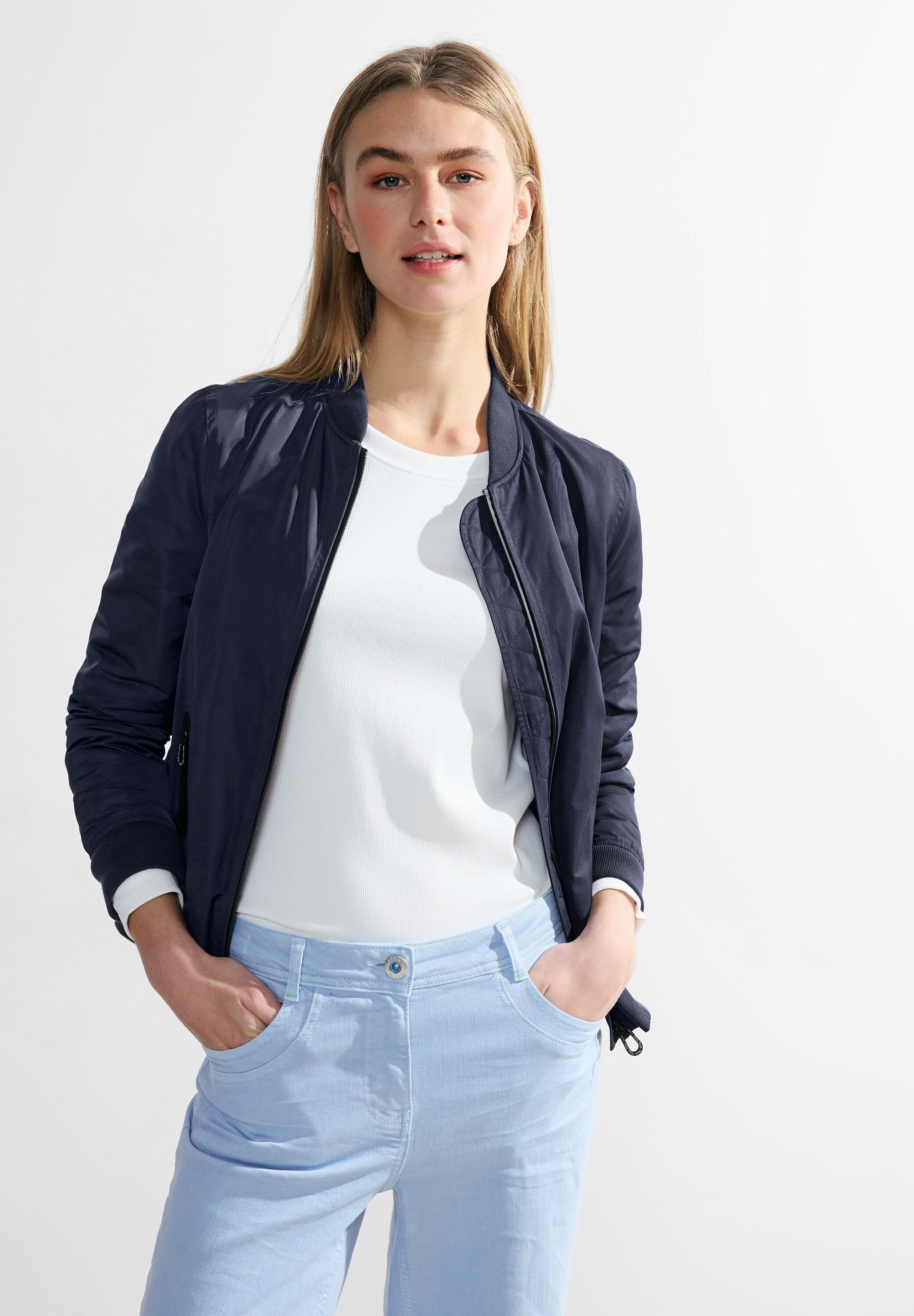 Cecil Damen Wendeblouson - Teddy Jacke Mit Zwei Looks