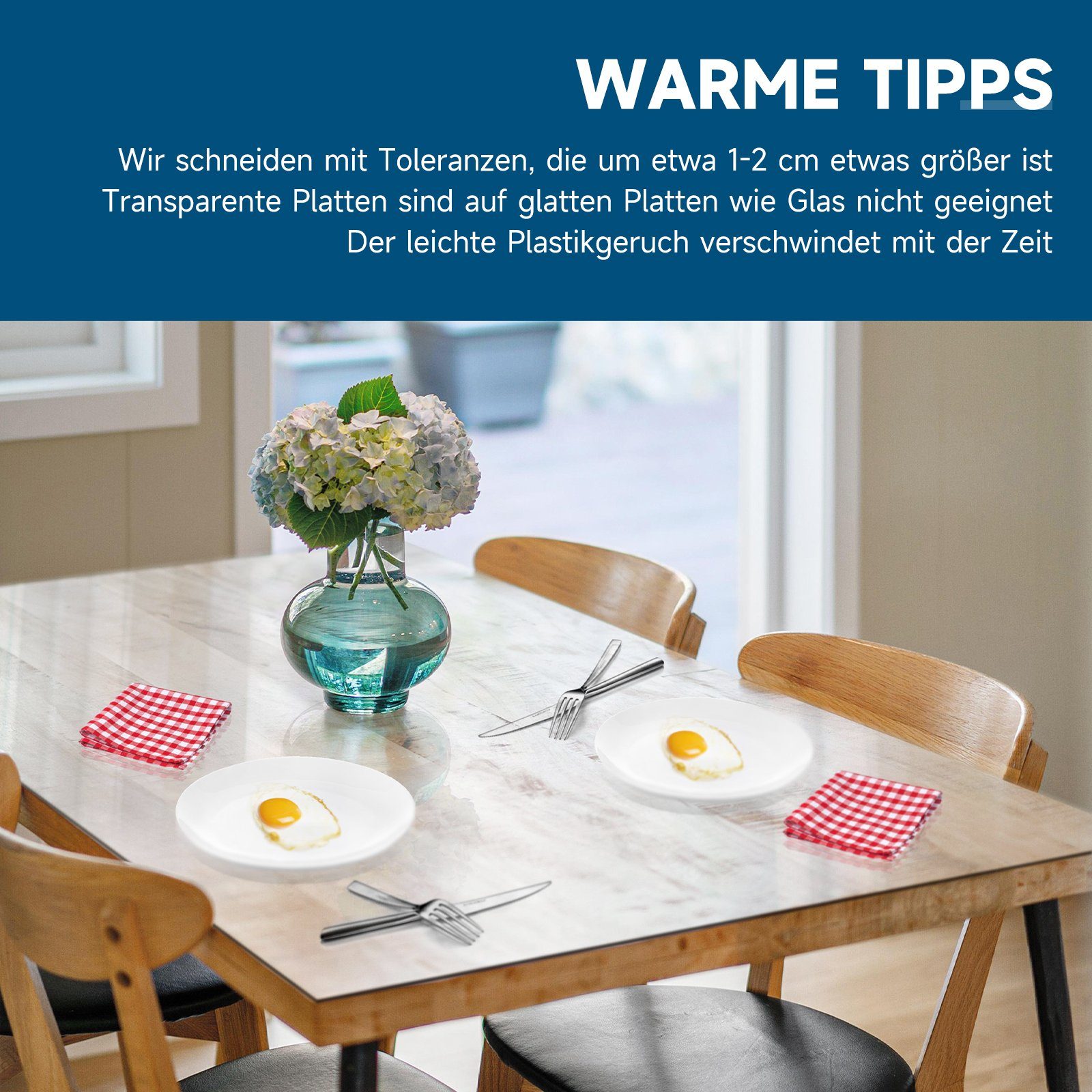 Transparente Tischdecke - Große Auswahl