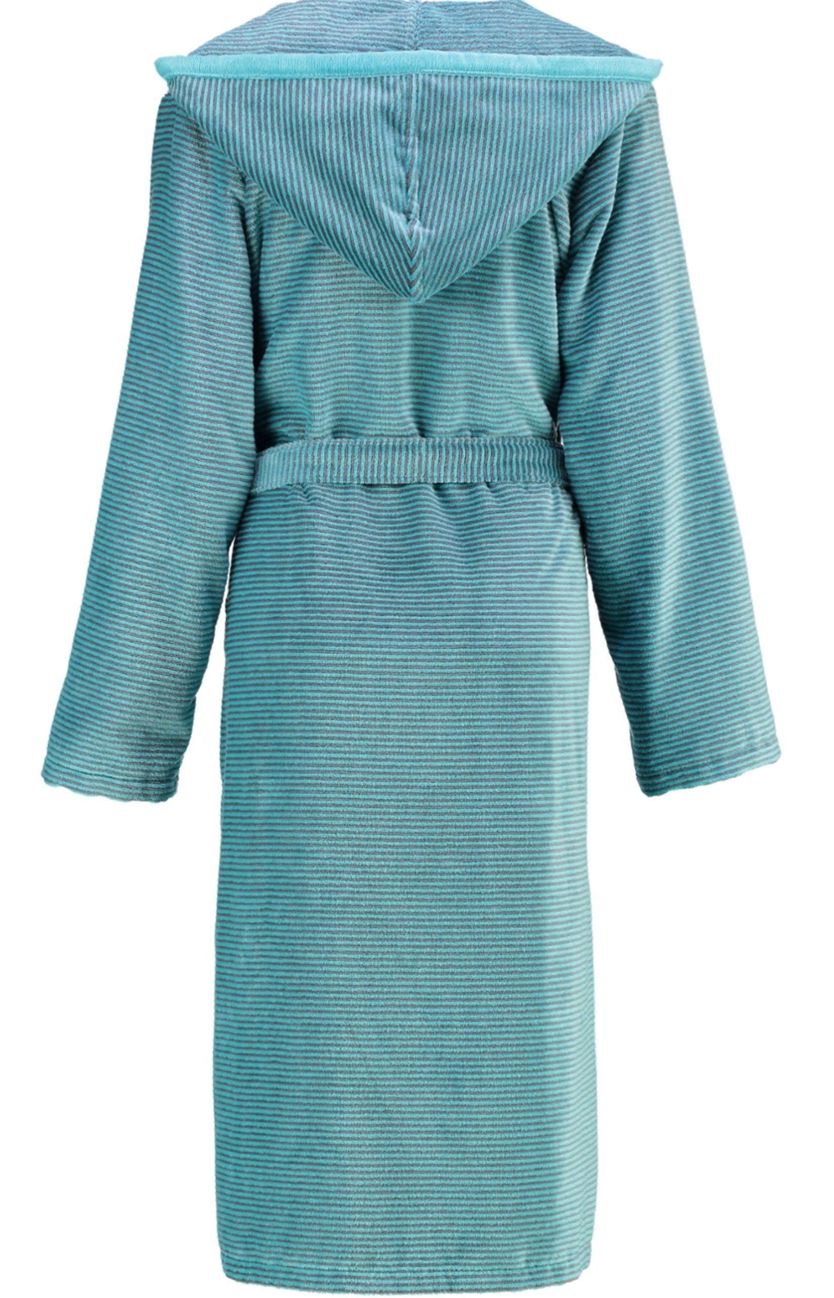 Cawö Damenbademantel 6432, Kurzform, Baumwolle, Kapuze, Reißverschluss, Rei günstig online kaufen