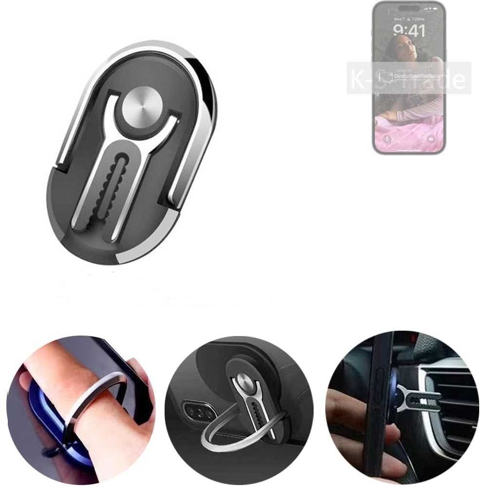 K-S-Trade für Apple iPhone 14 Pro Max Smartphone-Halterung, (3in1 Smartphone-Ring  Handy-Ring Fingerhalterung Handyring)