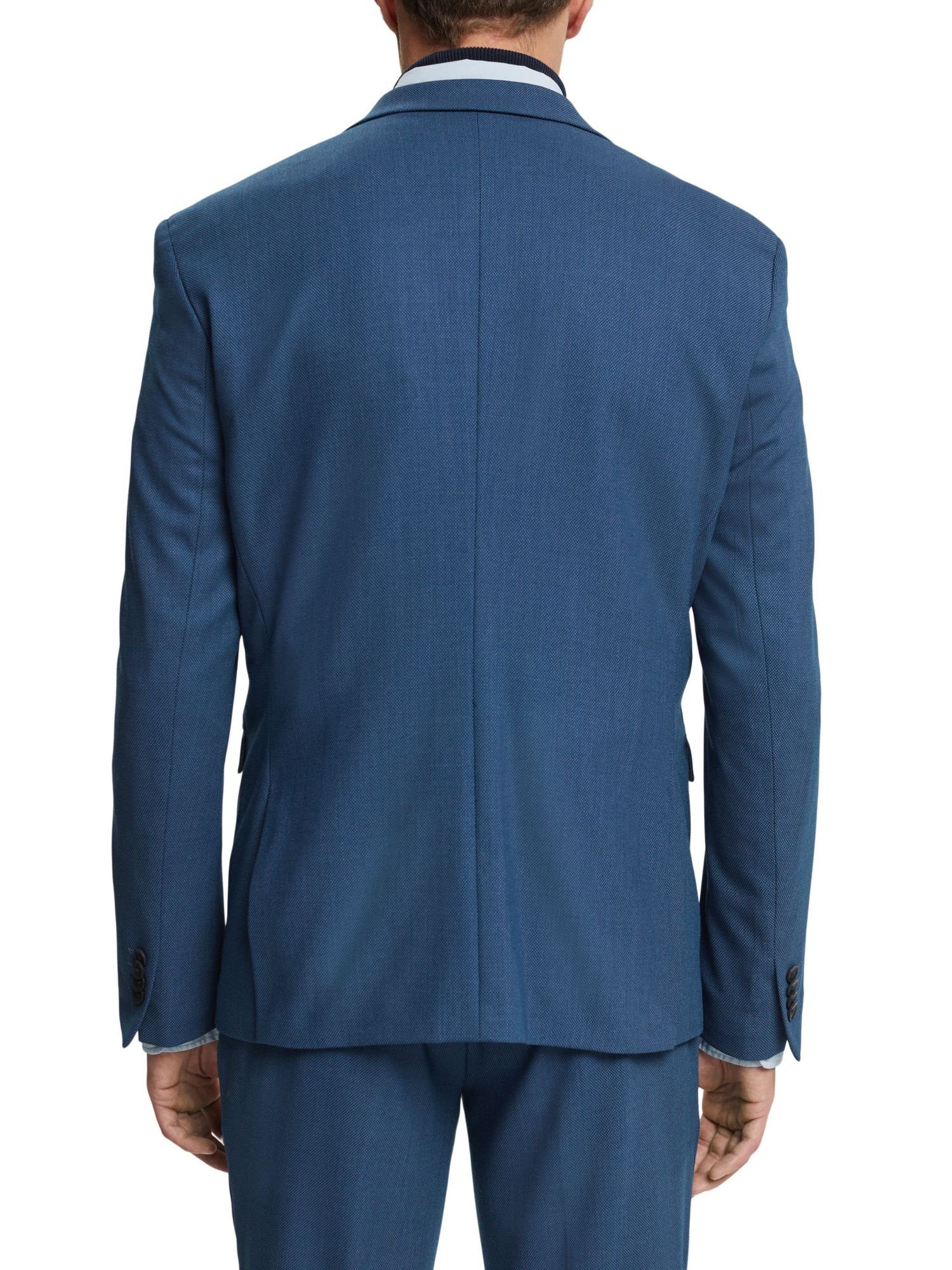 Esprit Collection mit Blazer & Mix Match: Birdseye-Muster Anzugsakko BLUE