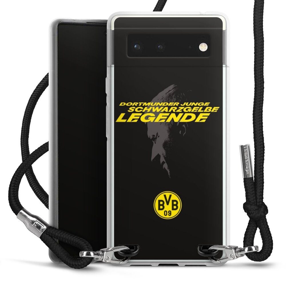 DeinDesign Handyhülle Marco Reus Borussia Dortmund BVB Danke Marco Schwarzgelbe Legende, Google Pixel 6 Handykette Hülle mit Band Case zum Umhängen
