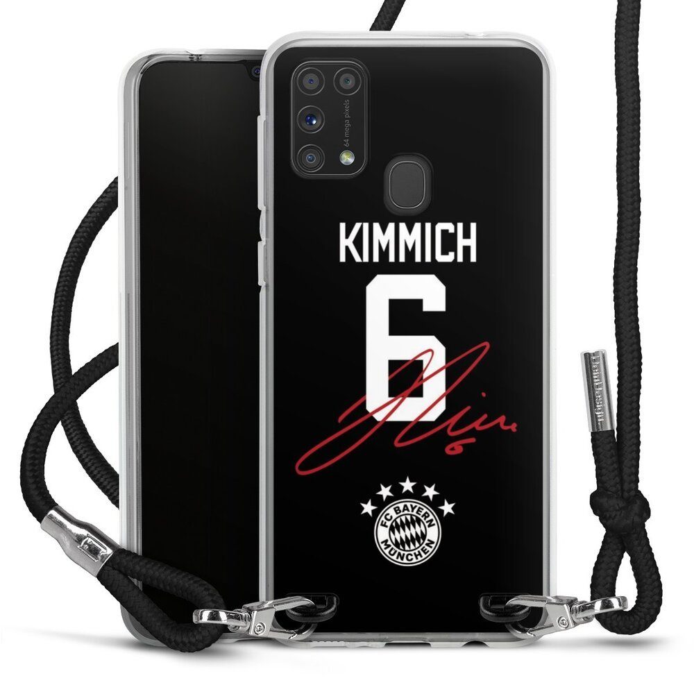 DeinDesign Handyhülle FC Bayern München FCB Kimmich Kimmich 6, Samsung Galaxy M31 Handykette Hülle mit Band Case zum Umhängen