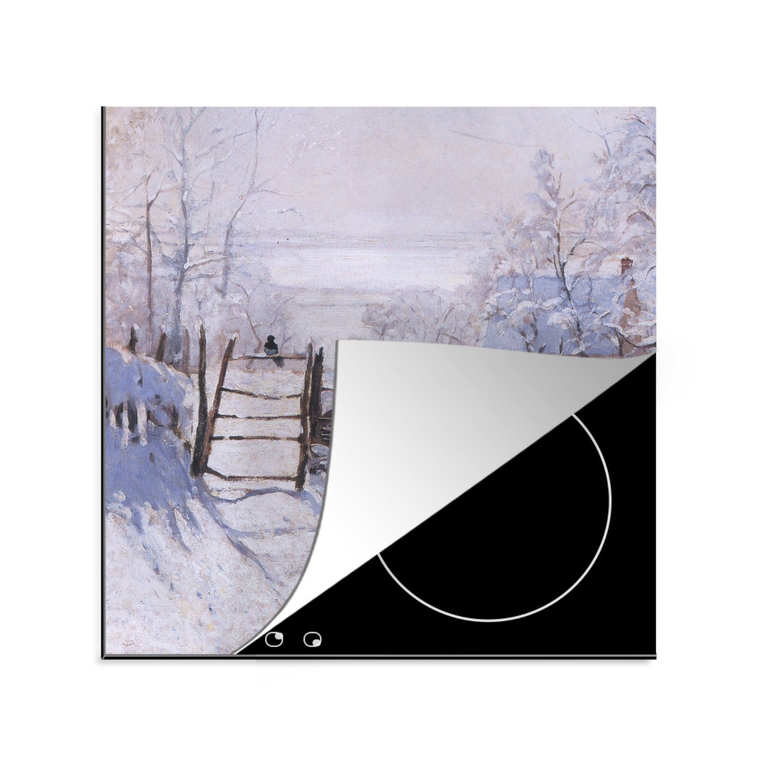 tlg), Monet, Herdblende-/Abdeckplatte Die Vinyl, - Claude Ceranfeldabdeckung, für Elster cm, Arbeitsplatte MuchoWow 78x78 küche (1