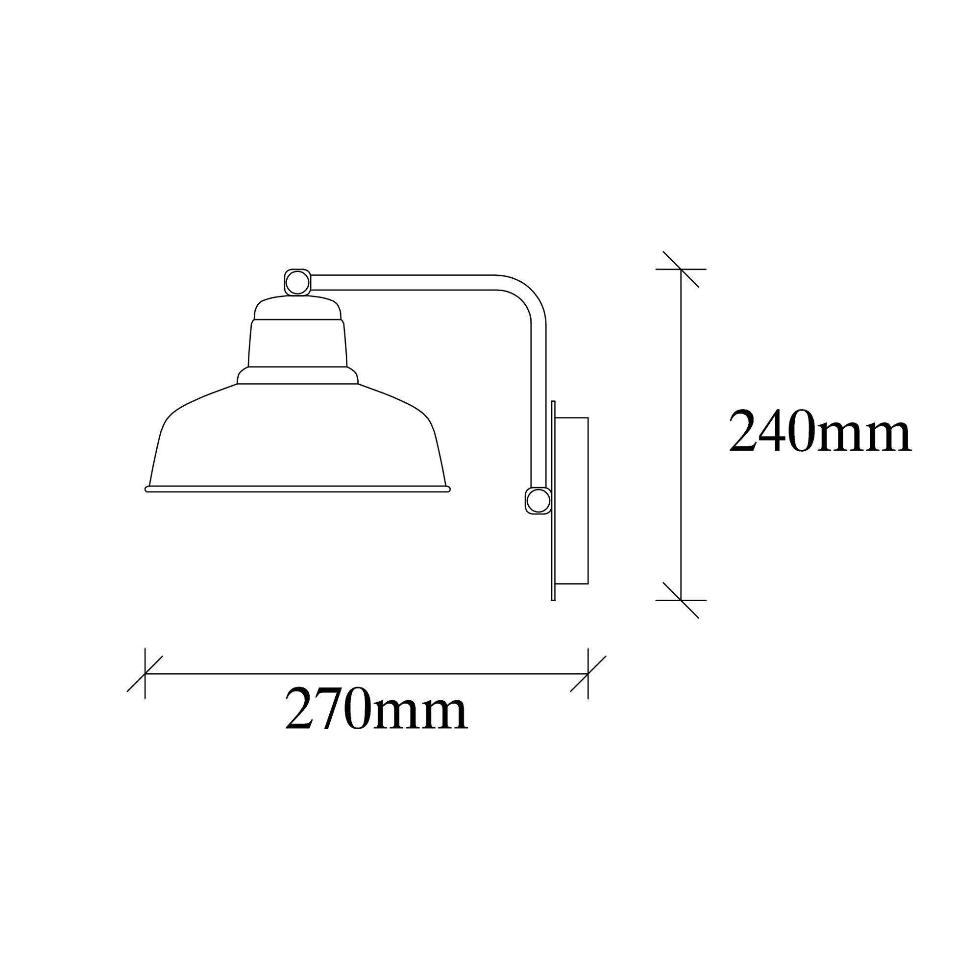 Opviq Wandleuchte Berceste 19 cm, 27 x Weiß, NOR, Metallkörper