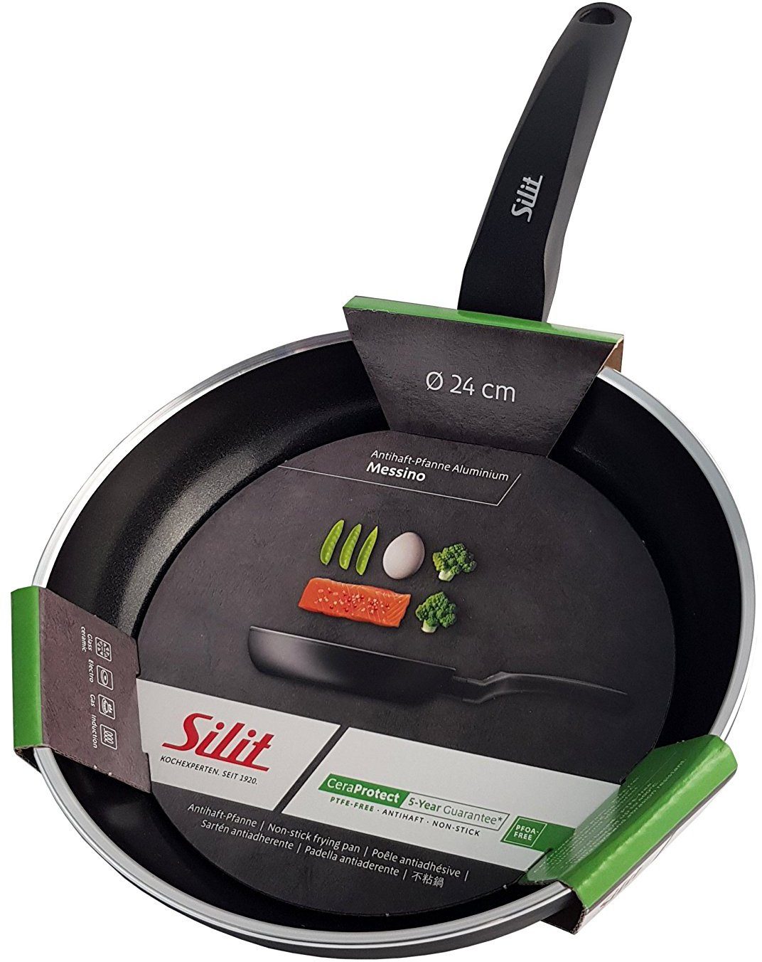 Silit Bratpfanne Messino Induktion mit Antihaftbeschichtung, Aluminium (1-tlg), für alle Herdaten geeignet, Made in Italy