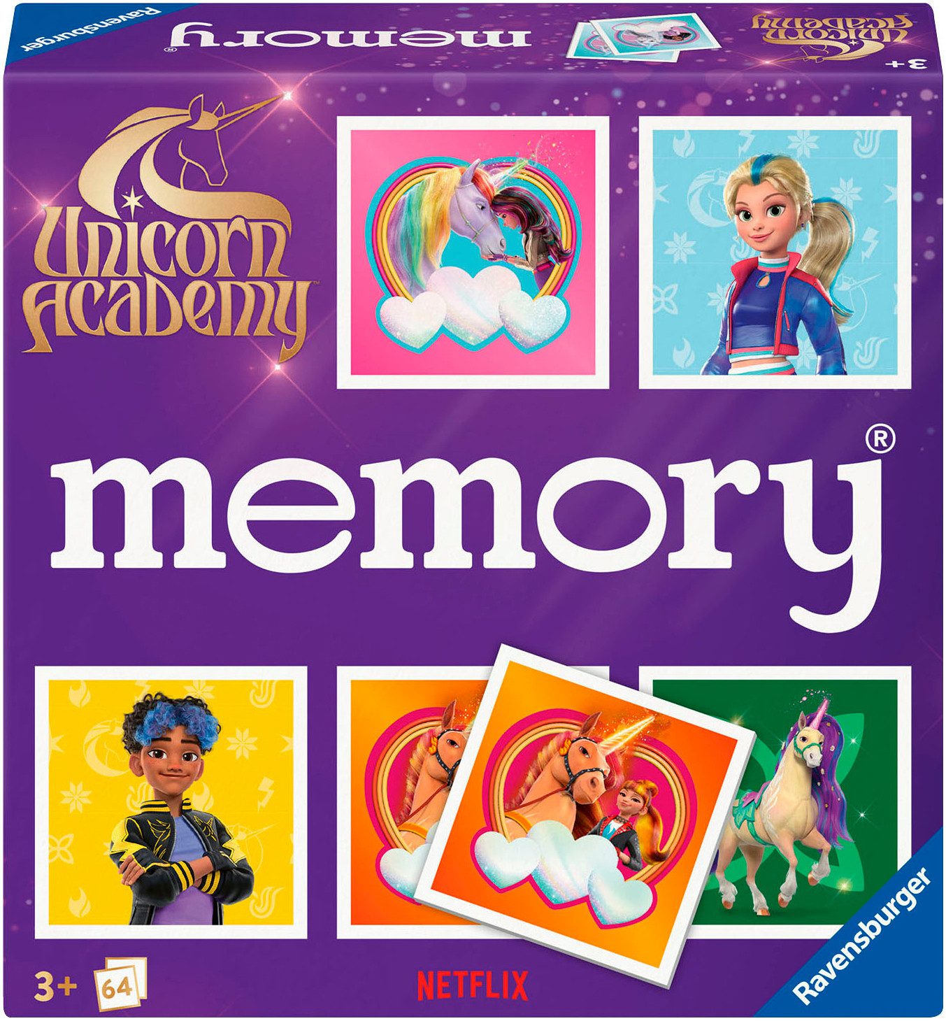 Ravensburger Spiel memory® Unicorn Academy, Kinderspiel, Made in Europe