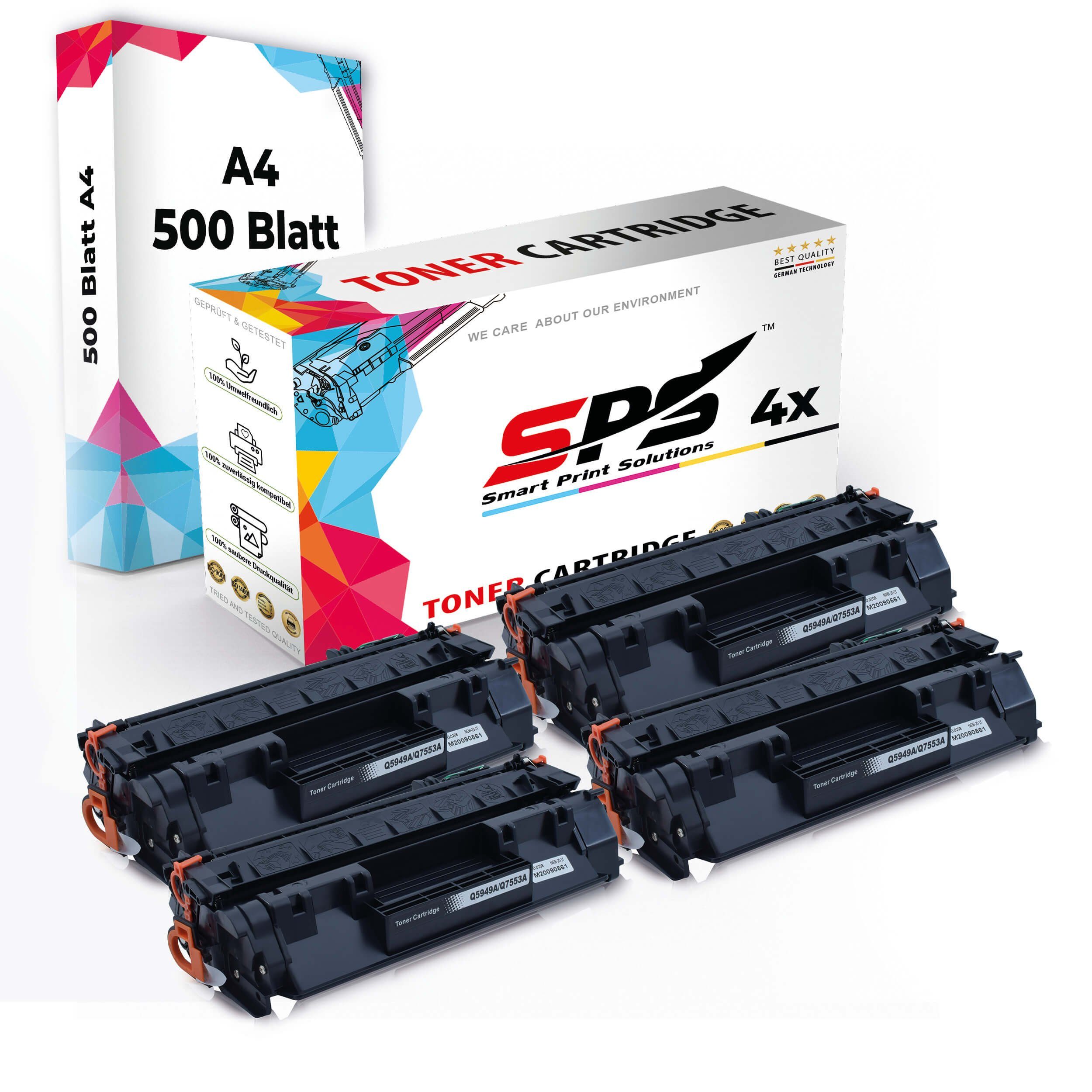Druckerpapier) SPS Multipack Druckerpapier Kompatibel, (5er Pack, Set + A4 Toner,1x Tonerkartusche 4x 4x A4