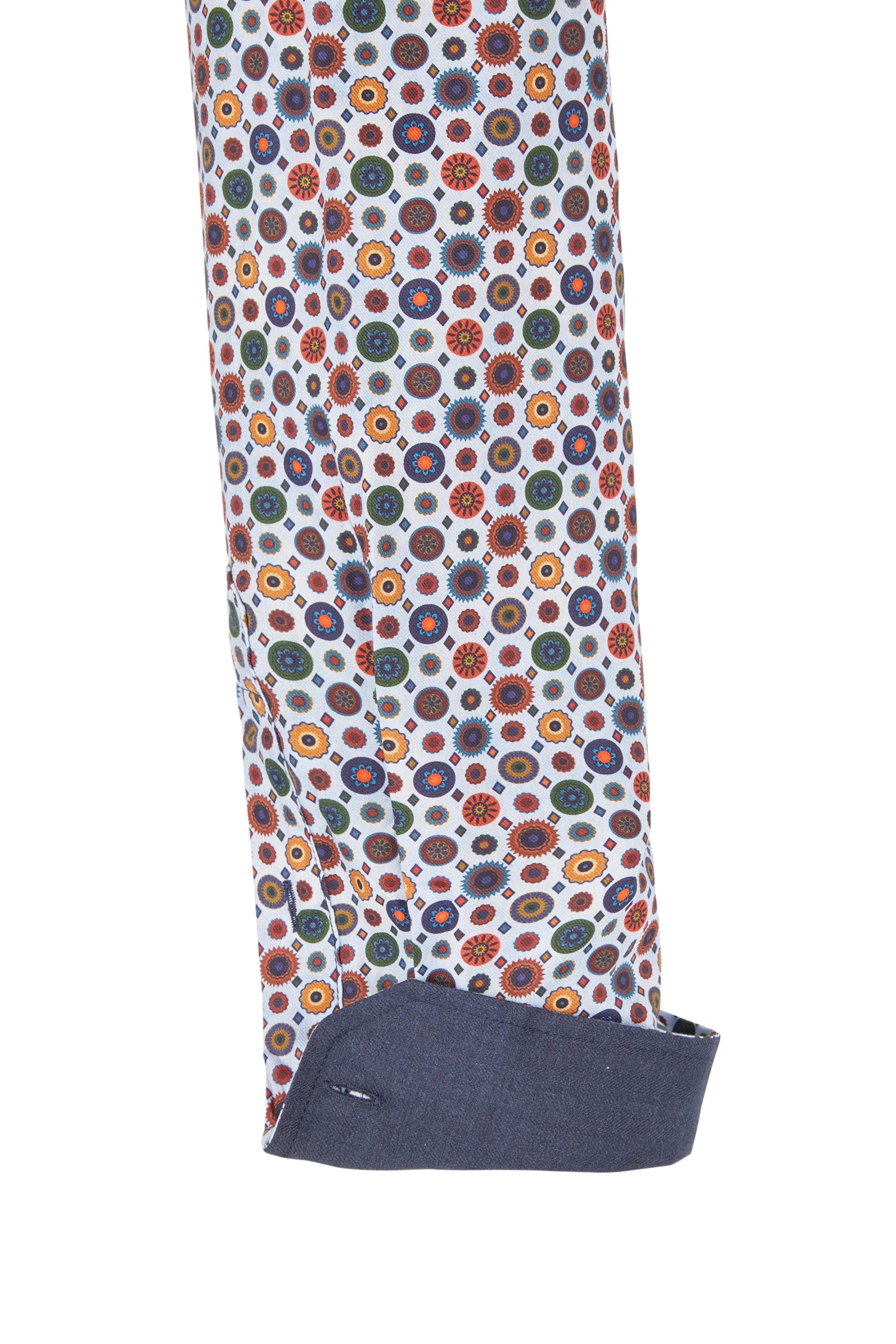 Haupt Langarmhemd Haupt mit Kreisförmiges Muster Langarm Baumwoll-Herrenhemd Modern Fit