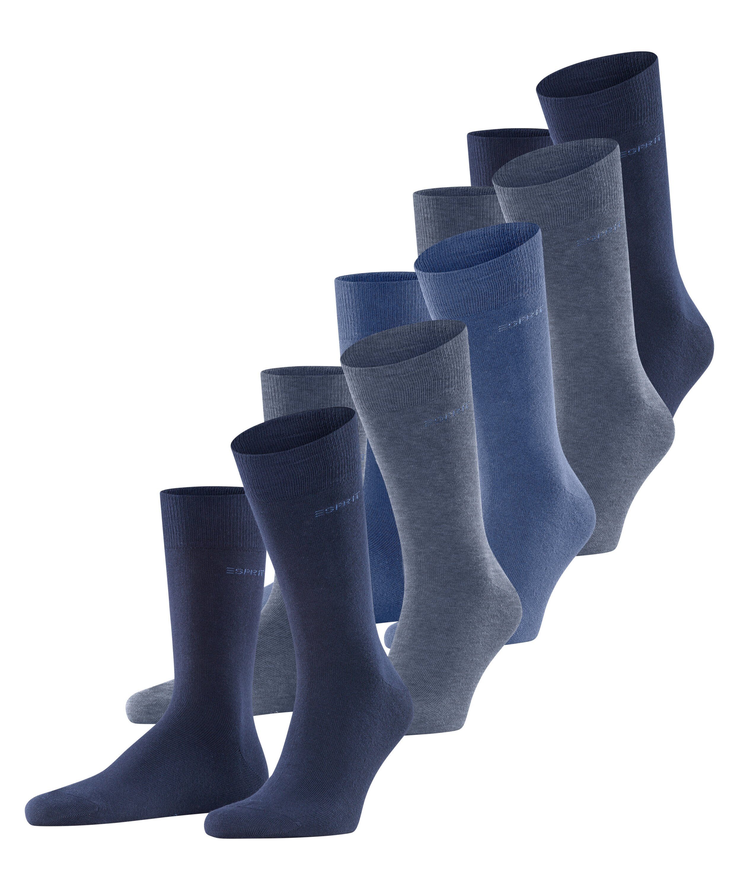 Esprit Socken Solid-Mix 5-Pack (5-Paar) mit hohem Baumwollanteil