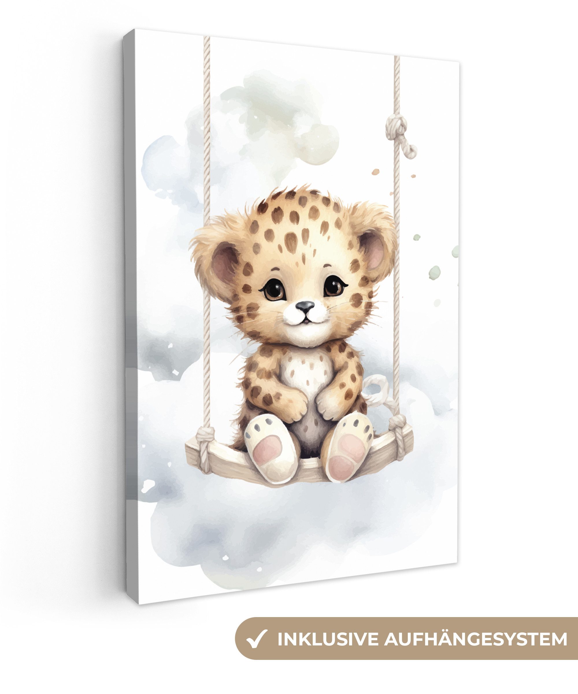 OneMillionCanvasses® Leinwandbild Leopard - Tier - günstig online kaufen
