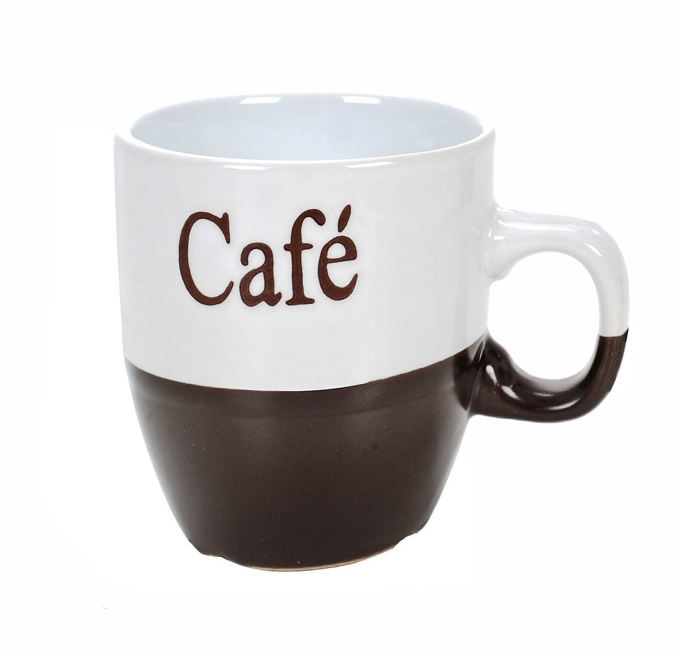 Kaffeetasse, 2-er Café mit Aufschrift Espresso, Aufschrift Bubble-Store braun/weiß Keramik, für Set Café Kaffeetassen, Cappuccinotasse Espressotasse, Keramik-Tassen
