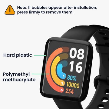 kwmobile Schutzfolie 2x Displayschutzfolie für Xiaomi POCO Watch, (1-St), Schutzfolie für Fitness Tracker - robuster Displayschutz - transparent