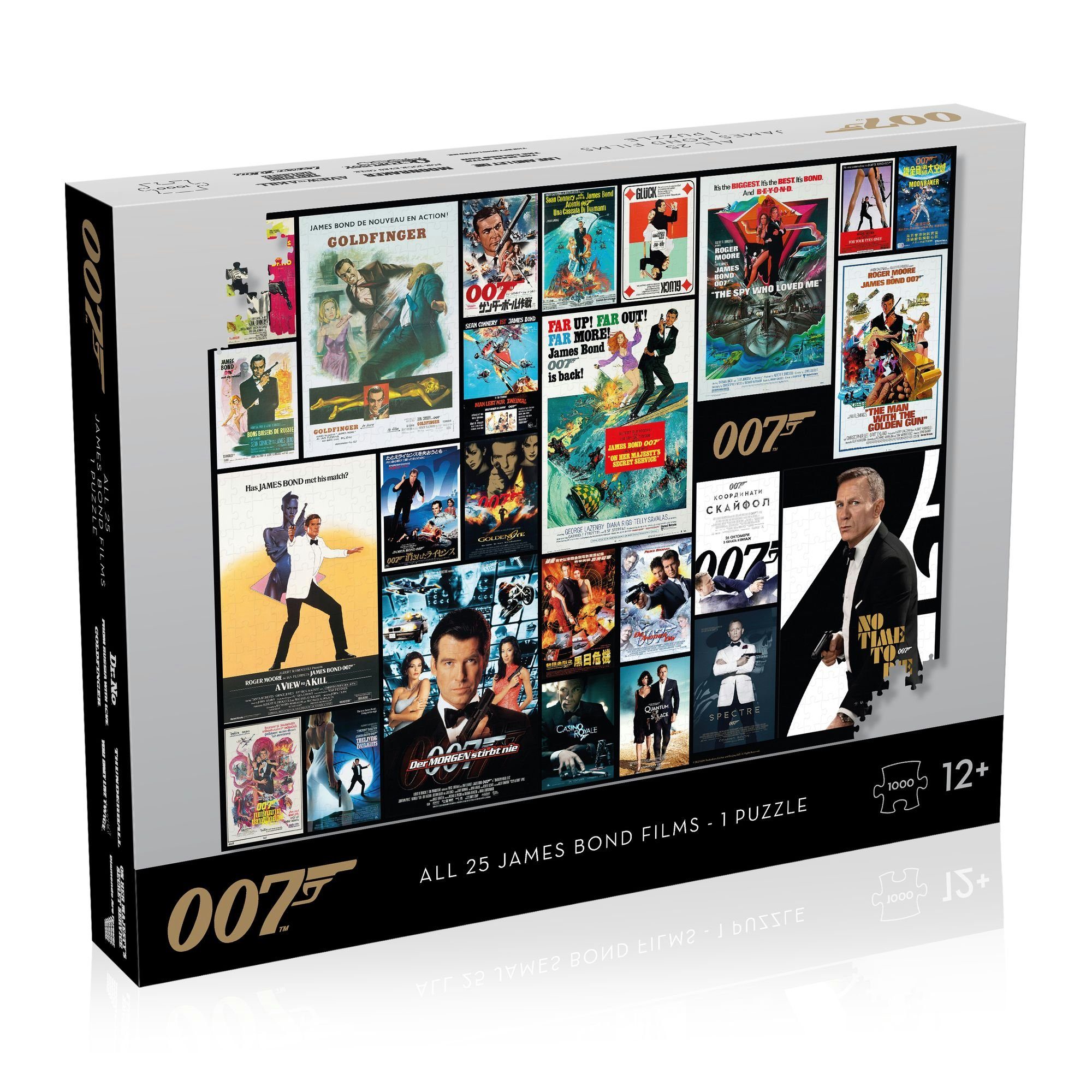Winning Moves Puzzle Puzzle - James Bond Movie Poster 1000 Teile - all 25 Bonds, 1000 Puzzleteile