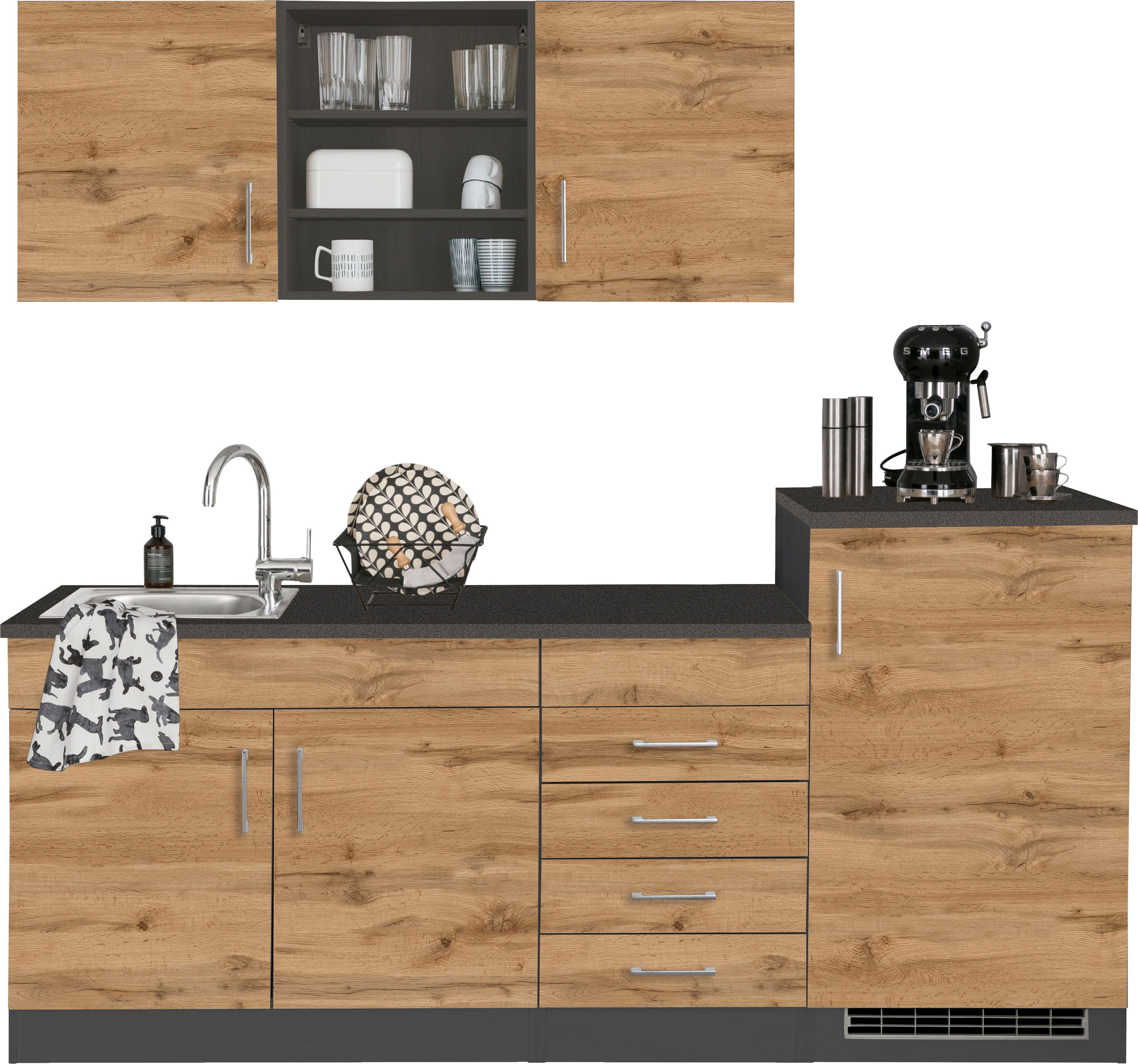 KOCHSTATION HELD MÖBEL Küche Mali, Breite 210 cm, mit E-Geräten