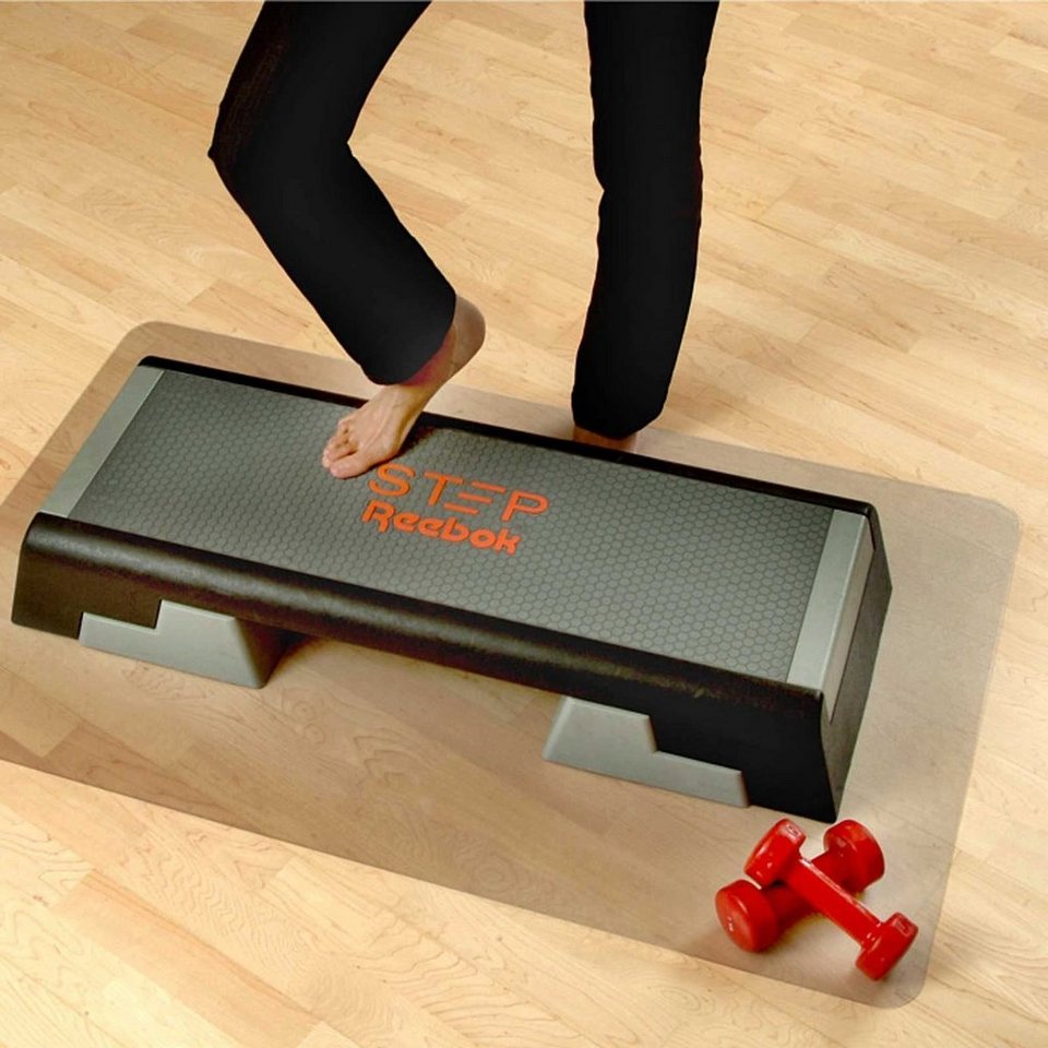 etm Bodenmatte Unterlegmatte für Fitnessgeräte, 7 Größen, Bodenschutzmatte,  halbtransparent