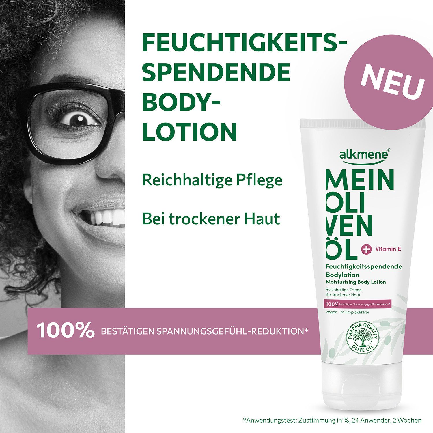 alkmene Bodylotion Bodylotion für trockene Haut 400 ml, Damen & Herren, Olivenöl, 2-tlg.