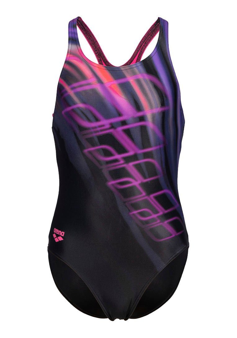 Arena Badeanzug GIRL'S ARENA SHADING SWIMSUIT SWIM PRO BACK L mit sportlichem Design Schwarz