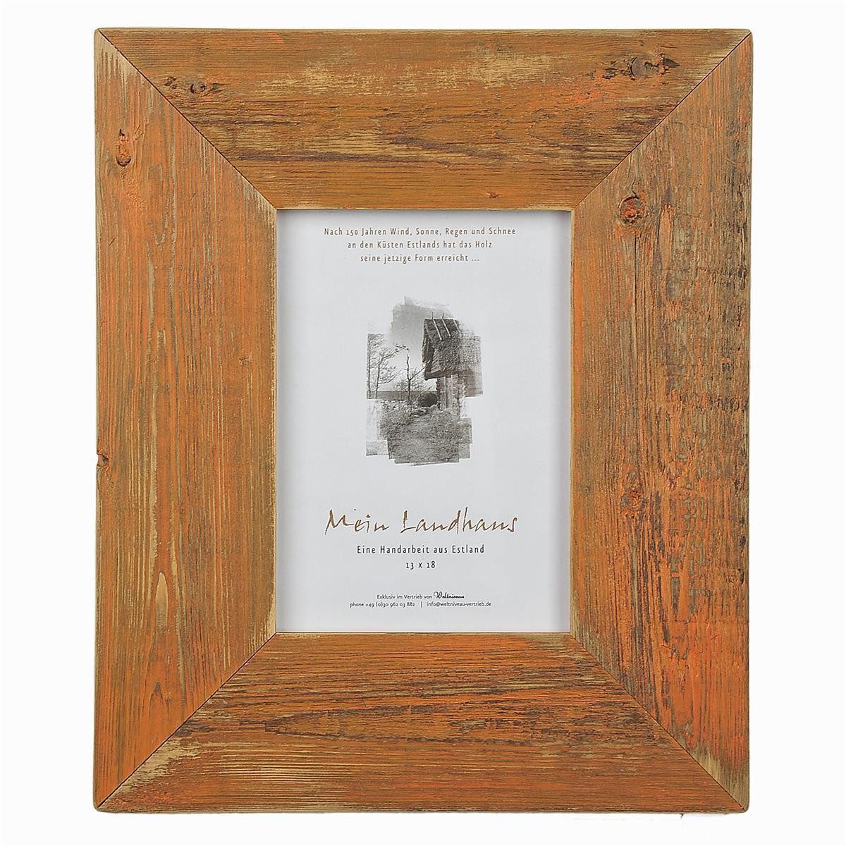 Mein Landhaus Bilderrahmen Bilderrahmen Alt-Holz Orange 7 cm Vintage