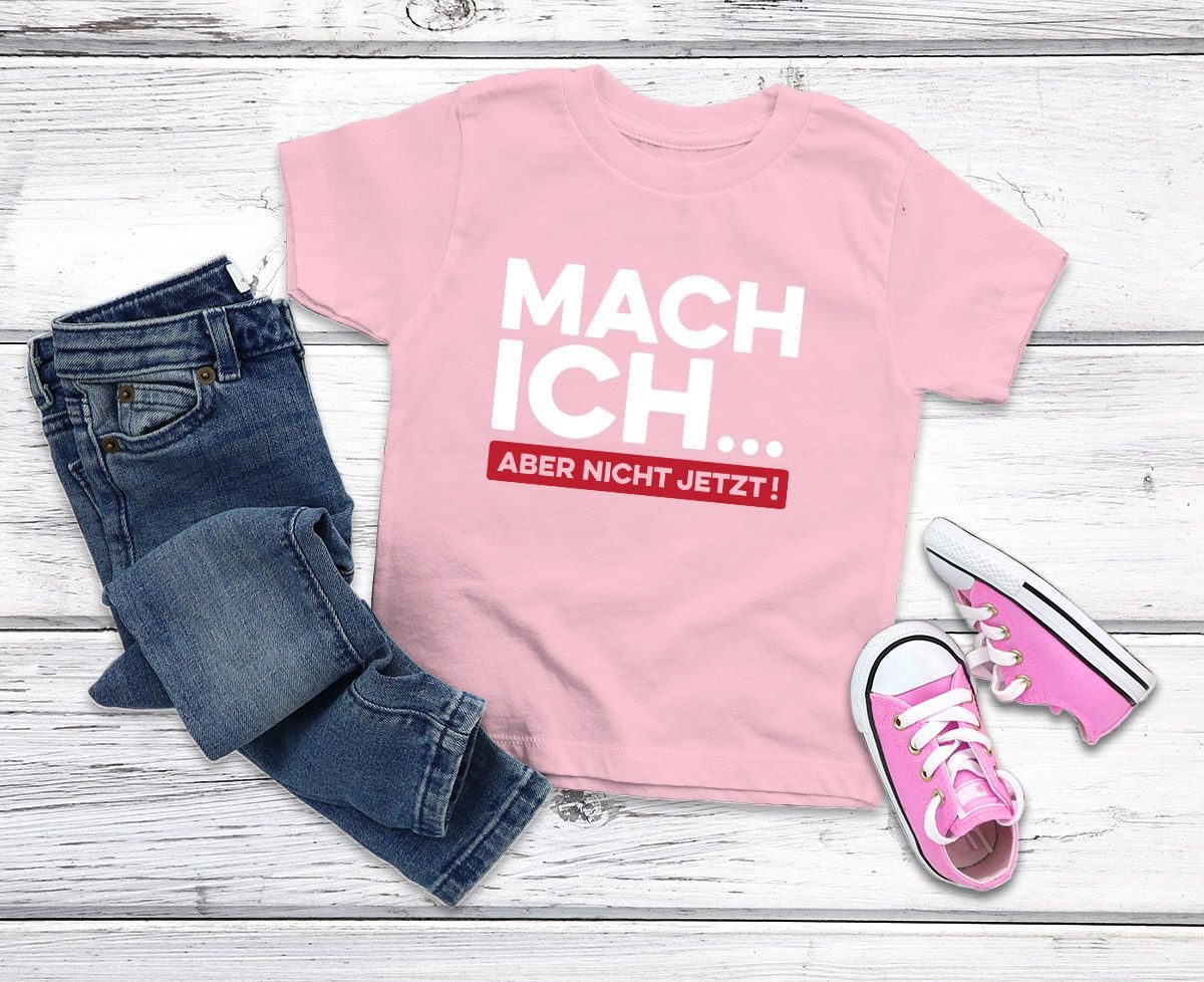 MoonWorks Print-Shirt Kinder T-Shirt Mädchen Motiv Spruch lustig Mach ich... aber nicht