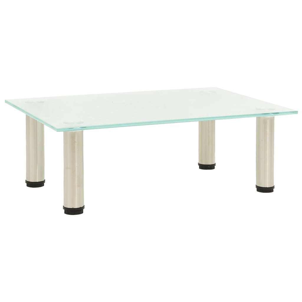 furnicato TV-Board Moderner TV-Tisch aus gehärtetem Glas und Edelstahl 40x35x17 cm (1 St), Belastbare Ablage für Wohnzimmer mit 8 mm starker Glasplatte