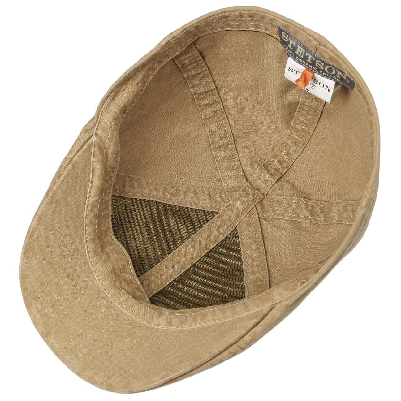 mit (1-St) beige Flatcap Schirm Stetson Flat Cap