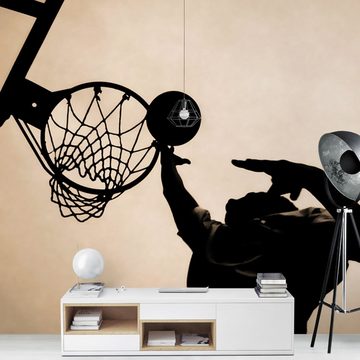 Bilderdepot24 Kindertapete Kinderzimmer Basketball Kinder Wanddeko Sport 3D-Optik, Glatt, Matt, (Inklusive Gratis-Kleister oder selbstklebend), Mädchenzimmer Jungenzimmer Babyzimmer Bildtapete Fototapete Wandtapete