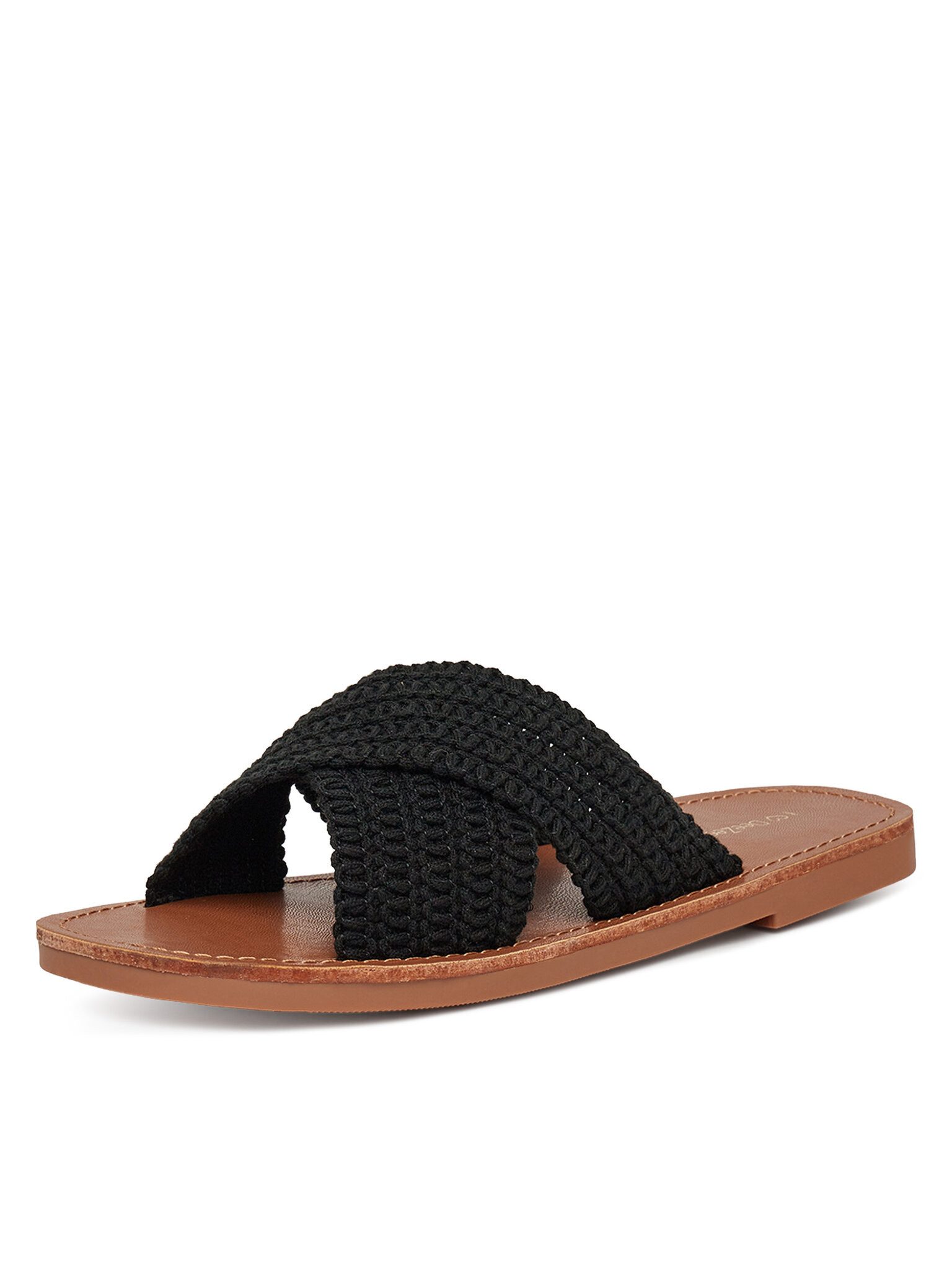 DeeZee Deezee Damen-Flip-Flops Schwarz E4736-1 Badepantolette