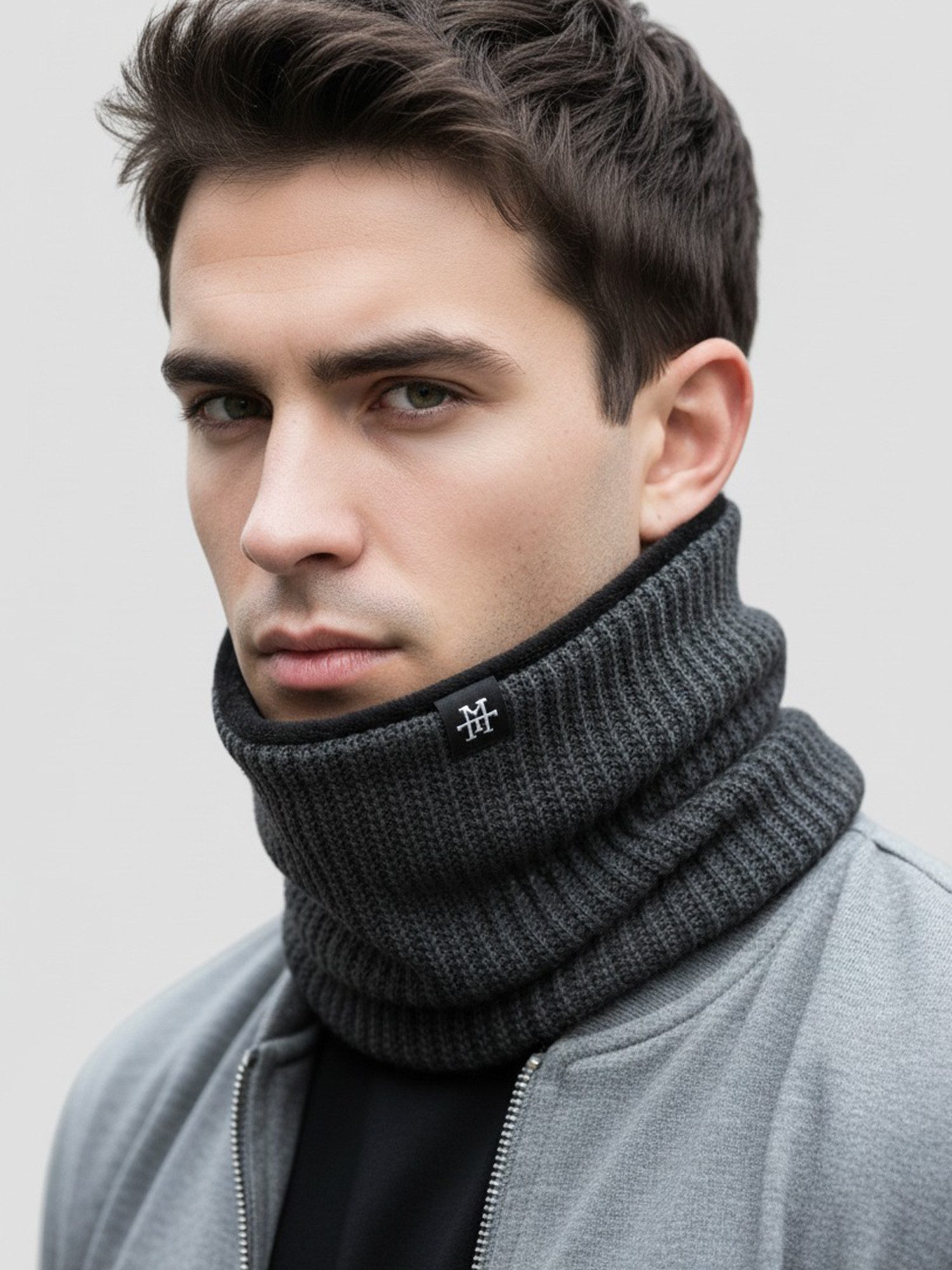 Manufaktur13 Loop Knit Neckwarmer - Schlauchschal, Halstuch, Halsschal, dehnbar/flexibel