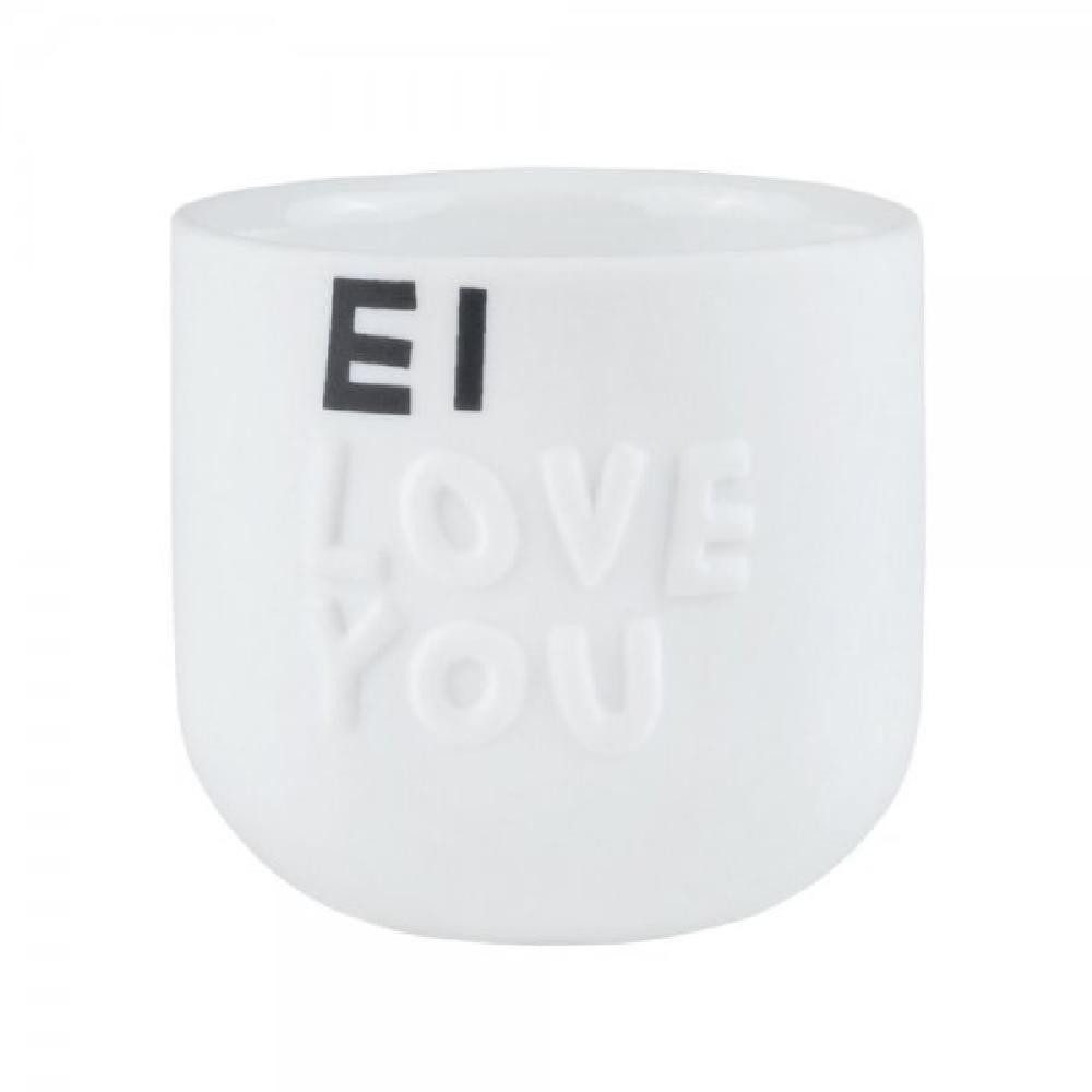 Räder Eierbecher Design Eierbecher Guten Morgen Ei love you Weiß