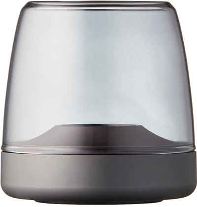 kooduu Windlicht »Glow 10«, Luxuswindlicht, aus gebürstetem Aluminum und Rauchglas