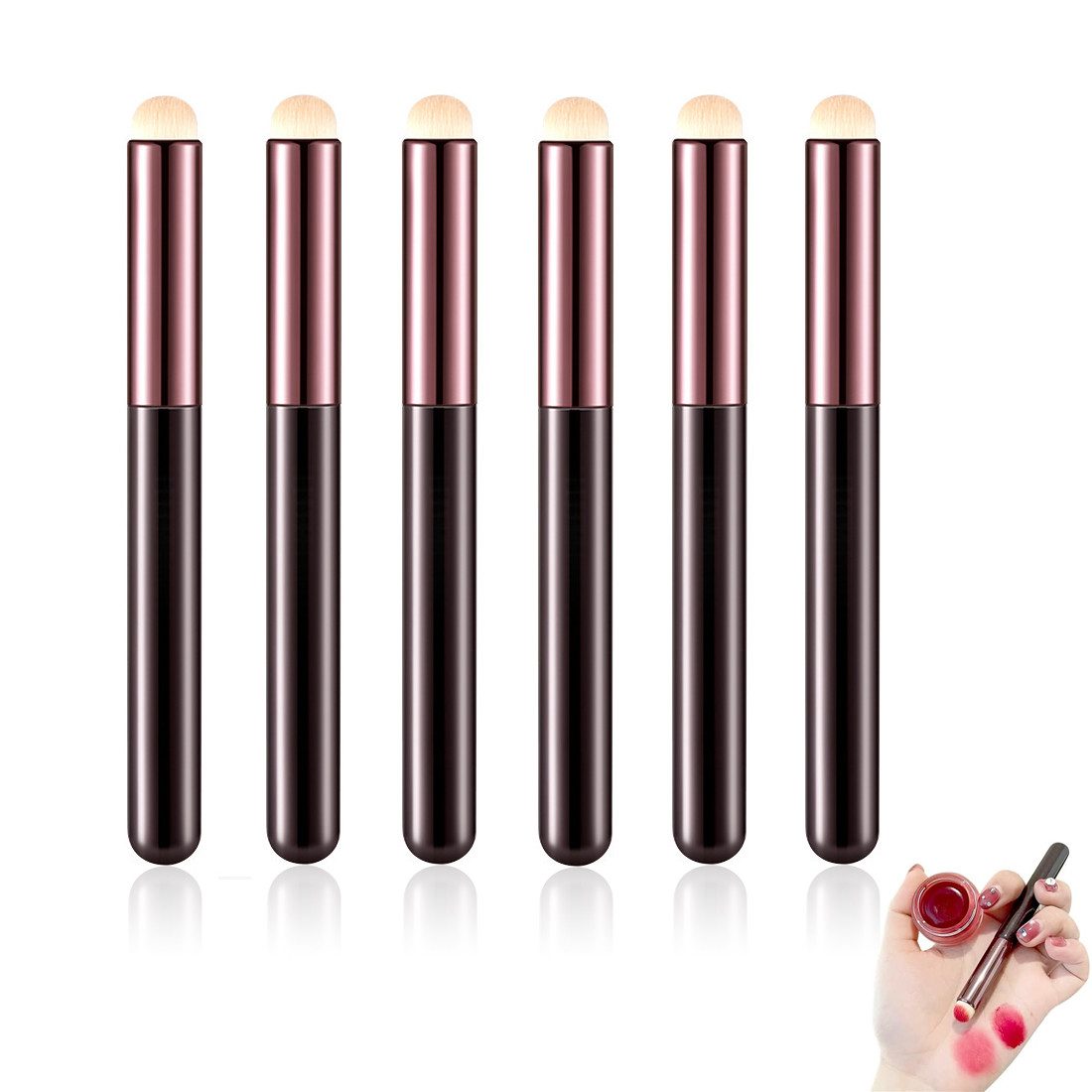 DEBAIJIA Lippenpinsel Lip Scrubber Pinsel Eyeshadow Abdeckungen Makeup Pinsel mit