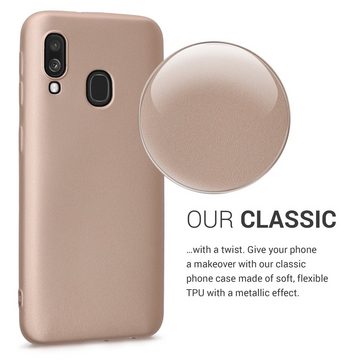kwmobile Handyhülle Case für Samsung Galaxy A40, Hülle Silikon metallisch schimmernd - Handyhülle Cover