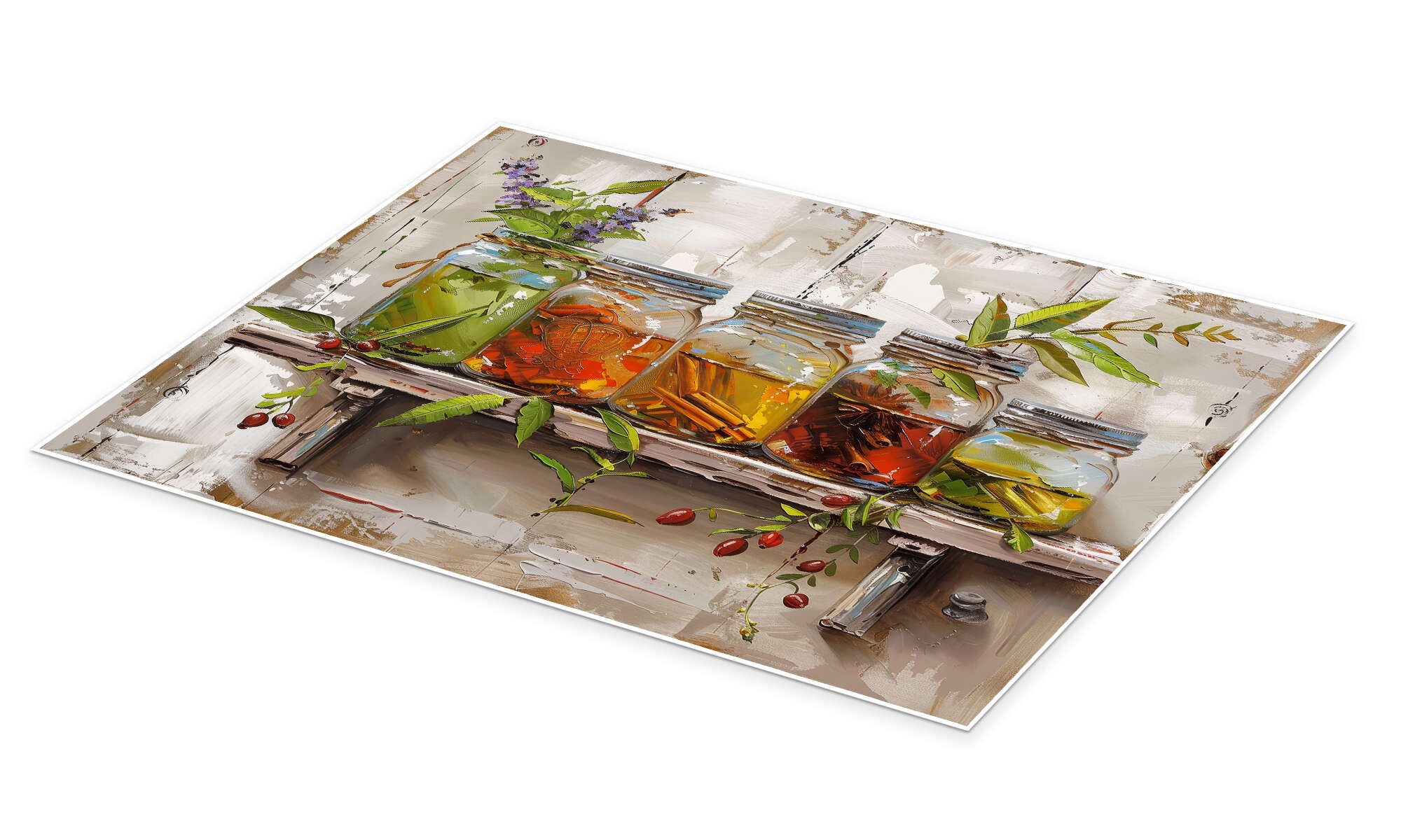 Posterlounge Wandbild Sommer auf dem Küchenregal, DejaReve, erhältlich als Poster, Leinwandbild, Wandsticker oder Acrylglasbild