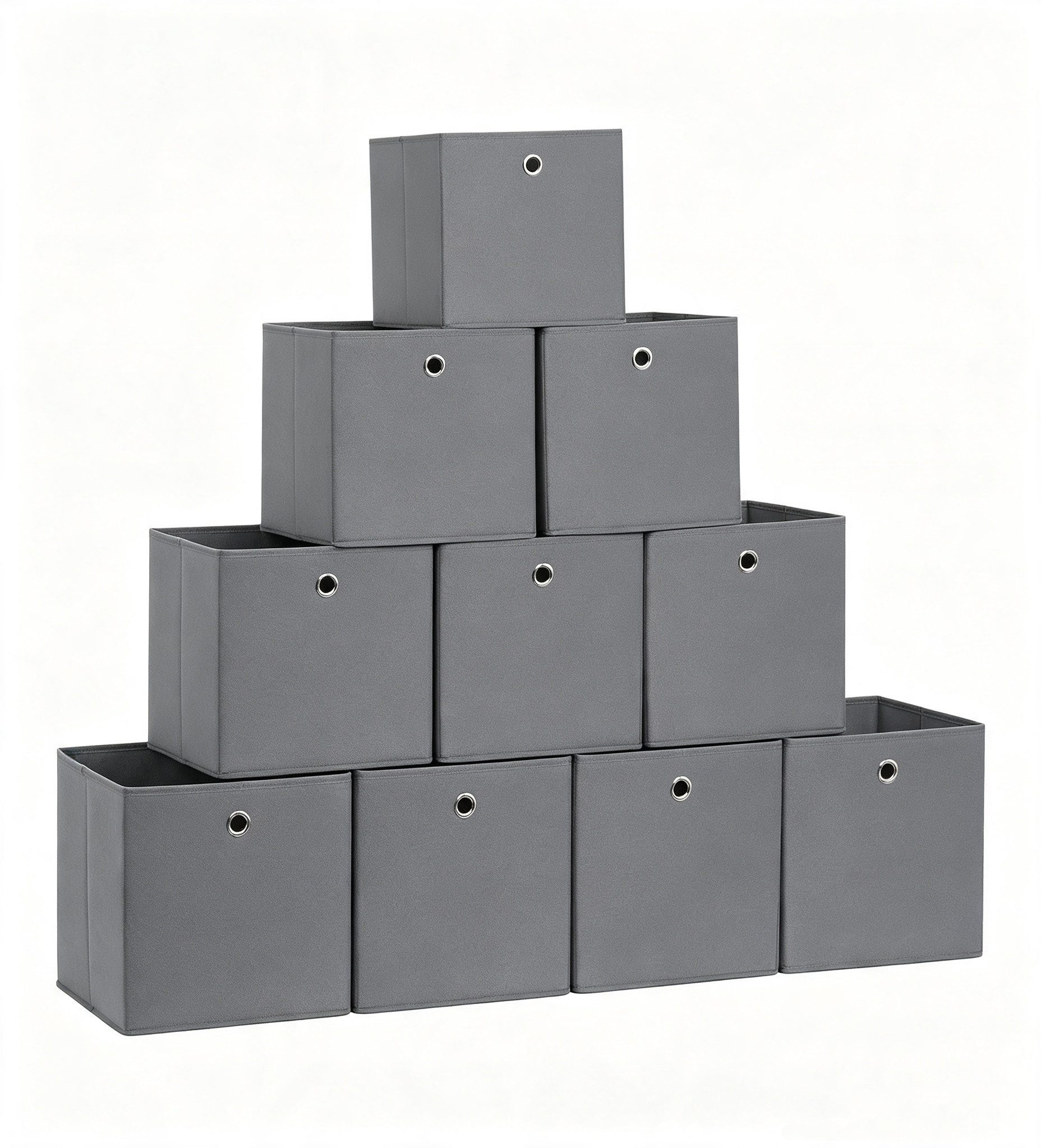 BlingBin Faltbox Aufbewahrungsbox faltbare Stoffbox Aufbewahrungskorb mit Griff (10er Set, 10 St., 32×32×32 cm), für Regal, Spielzeug,Kinderzimmer,Büro & Haushalt Organisation