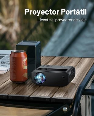 ELEPHAS 2023 Upgraded WiFi Mini Portabler Projektor (15000 lm, 1920 x 1080 px, Kompatibel mit iPhone/Android/Tablet/HDMI/TV Stick/USB)