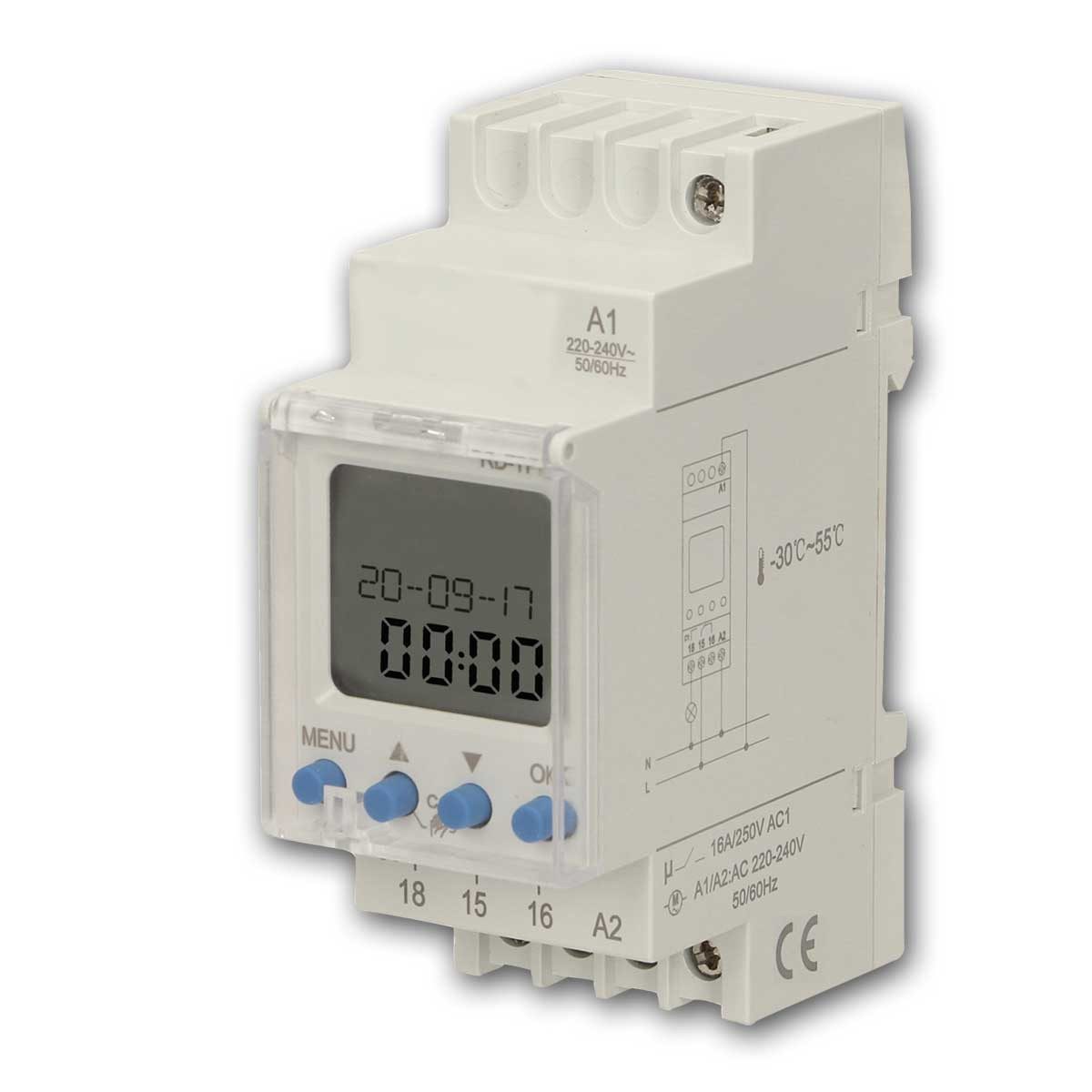 Orno Zeitschaltuhr Digitale Zeitschaltuhr für DIN-Schiene, 52 Progr.