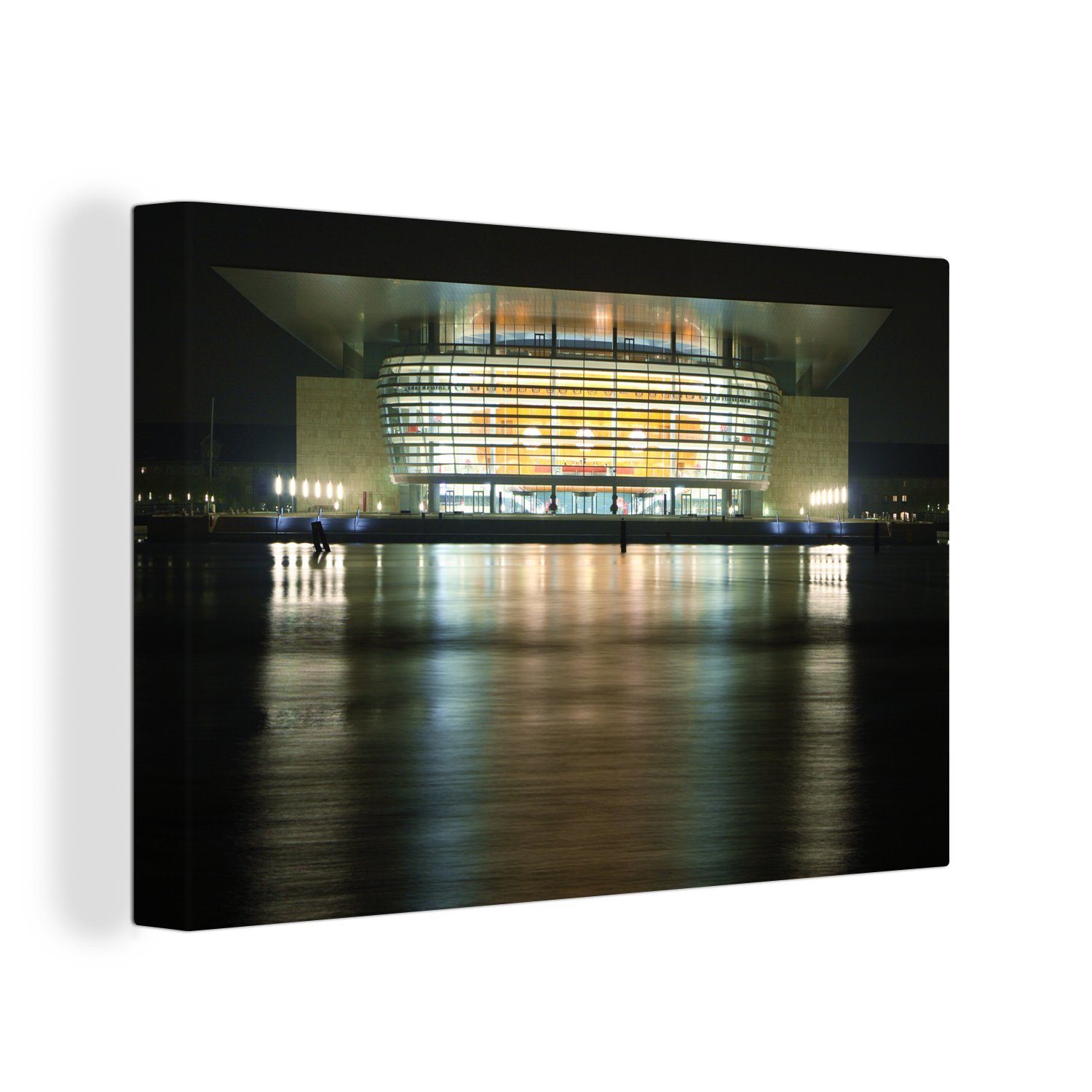 OneMillionCanvasses® Leinwandbild Kopenhagen - Dänemark - Oper, (1 St), Wandbild Leinwandbilder, Aufhängefertig, Wanddeko, 30x20 cm