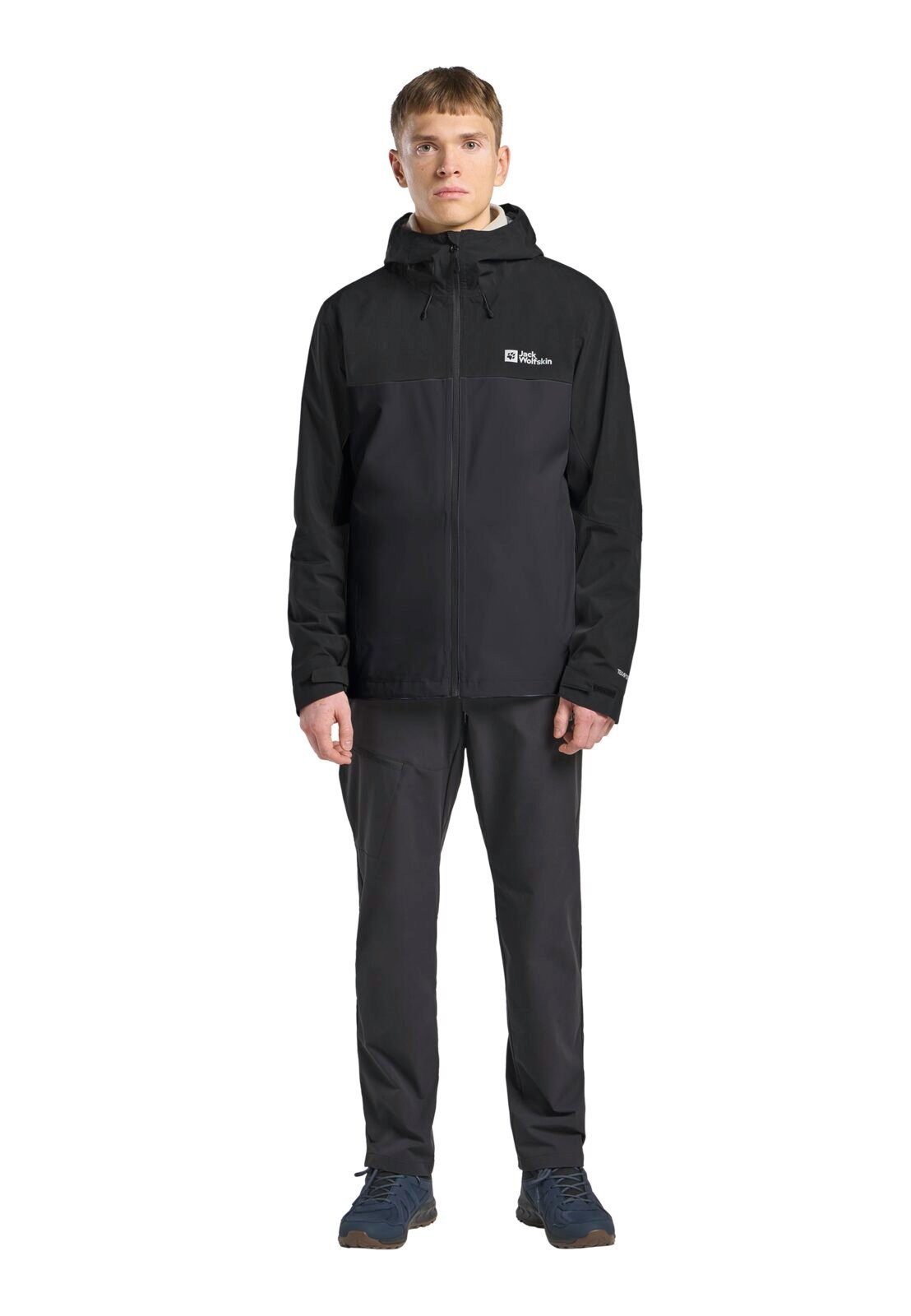 Jack Wolfskin Regenjacke Weiltal 2-Lagen (leicht, wasserdicht, atmungsaktiv) 2025 phantomgrau