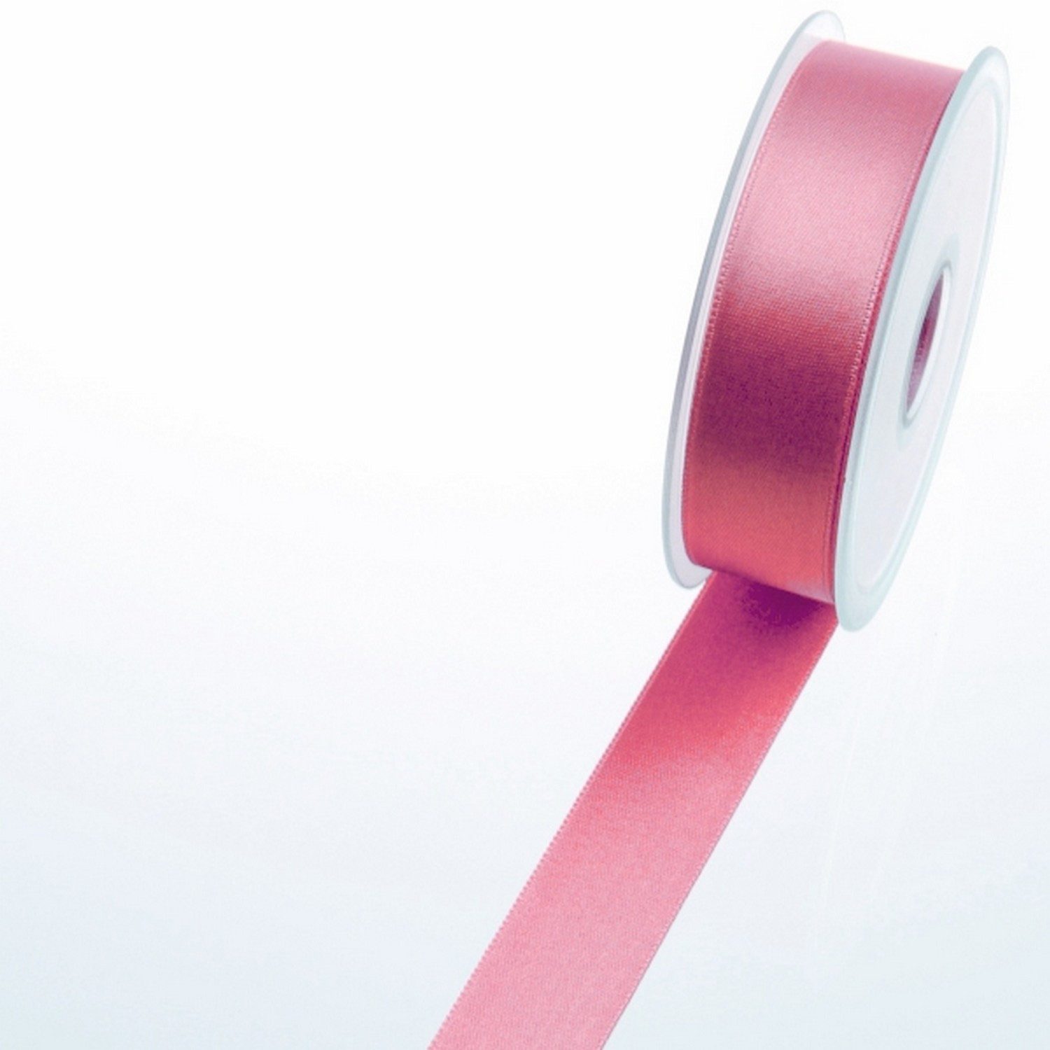 Deko AS Dekoband Satinband altrosa - 25 mm Breite auf 25 m Rolle - 43125 298-R