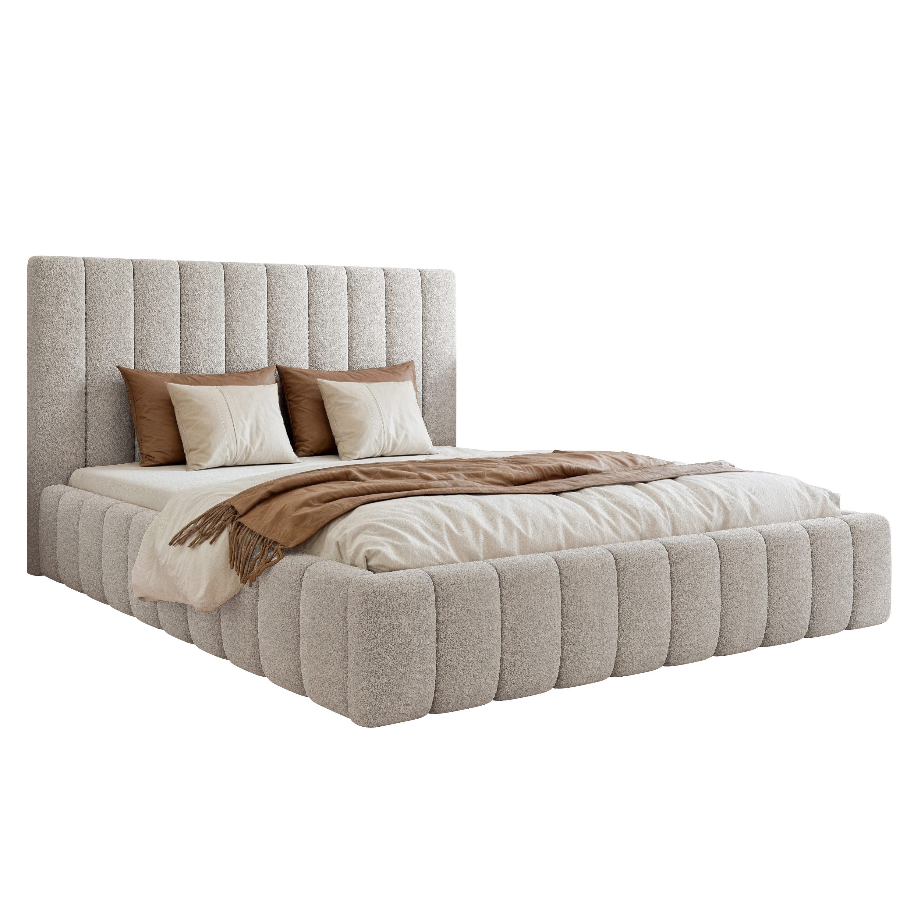 Goldstoff Polsterbett Luxuriöses Schlafzimmerbett mit elegantem günstig online kaufen