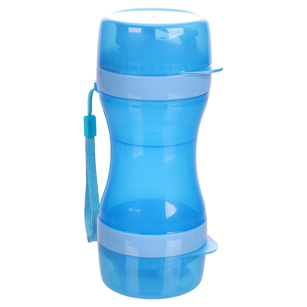 Wasserspender 2-in-1 Reisebecher für Wasser + Futter Bassie blau