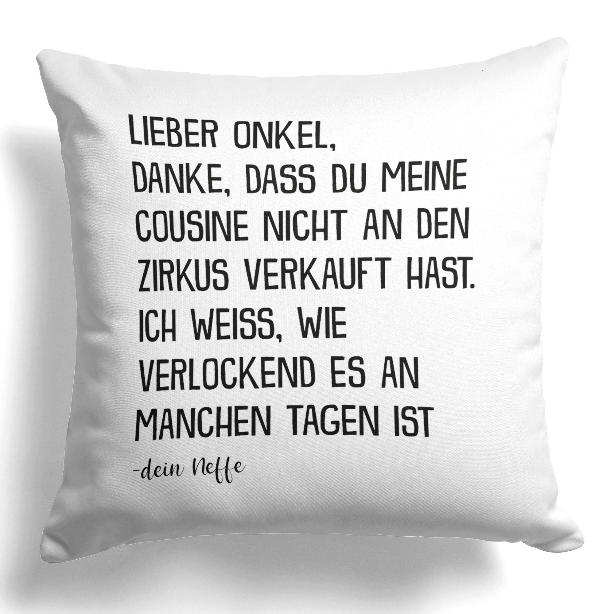 Dekokissen Bester Onkel Geschenk v. Neffe Geburtstag Weihnachten Deko Männer
