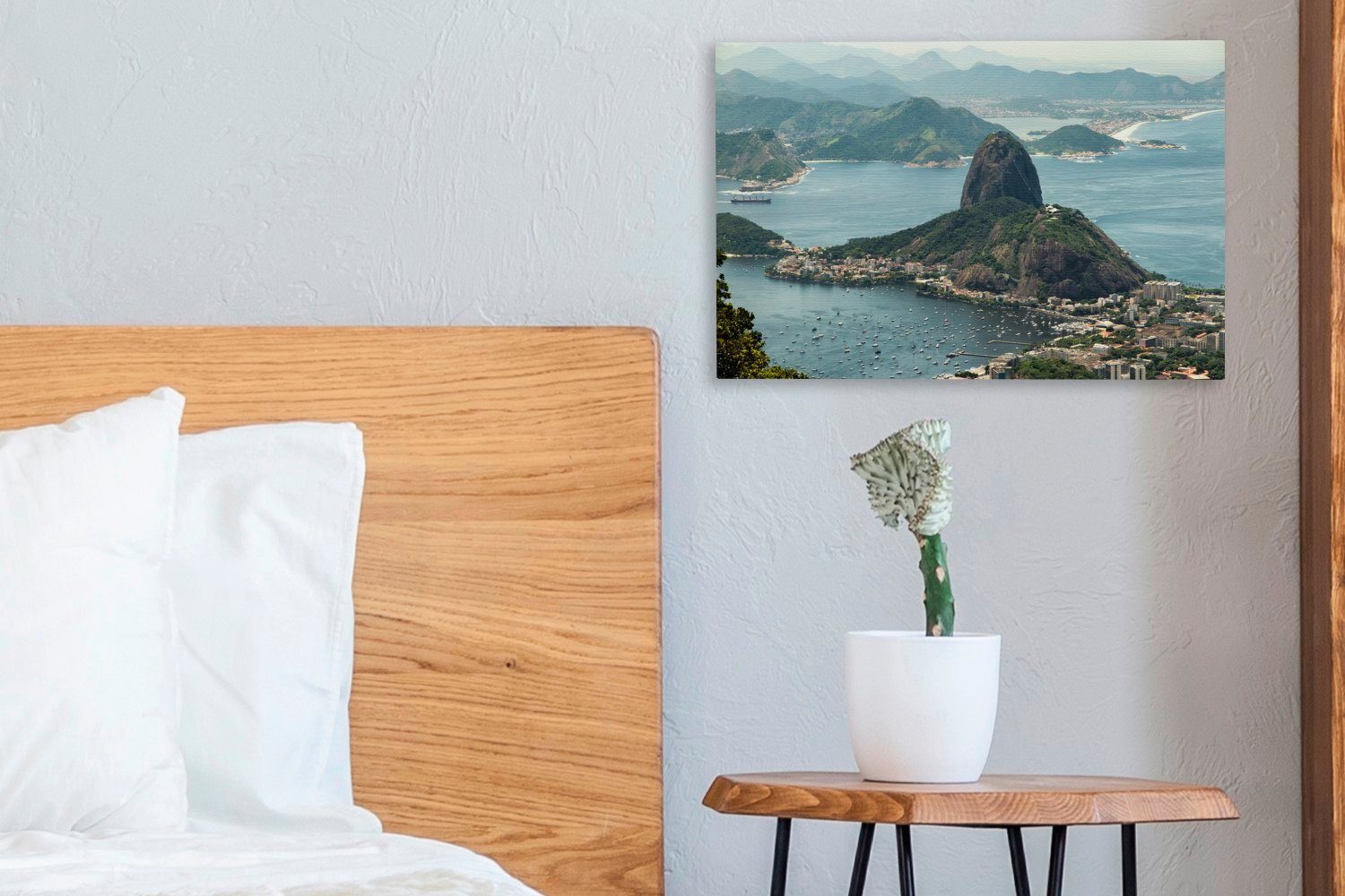 in Janeiro von 30x20 Leinwandbild Wanddeko, (1 Zuckerhut cm St), Rio Der de Aufhängefertig, Wandbild Leinwandbilder, OneMillionCanvasses® oben,
